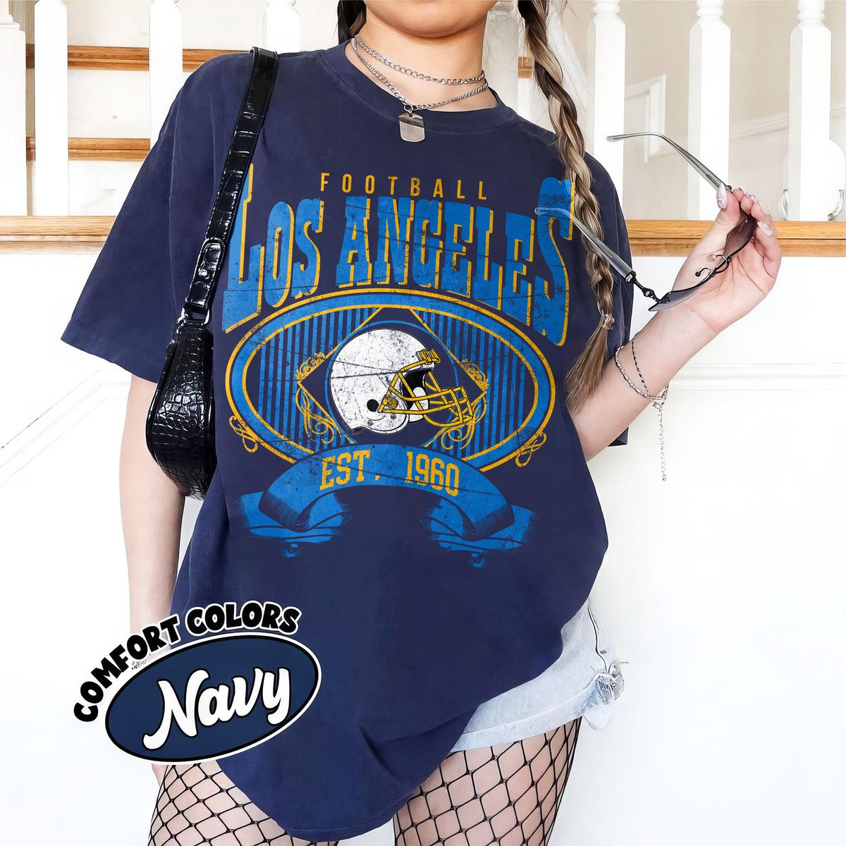 Unisex Los Angeles football vintage t-shirt for men and women
