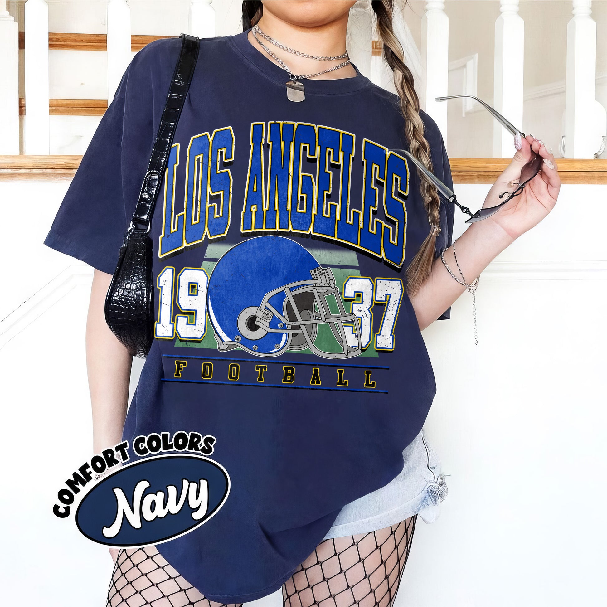 Unisex Los Angeles football vintage t-shirt for men and women