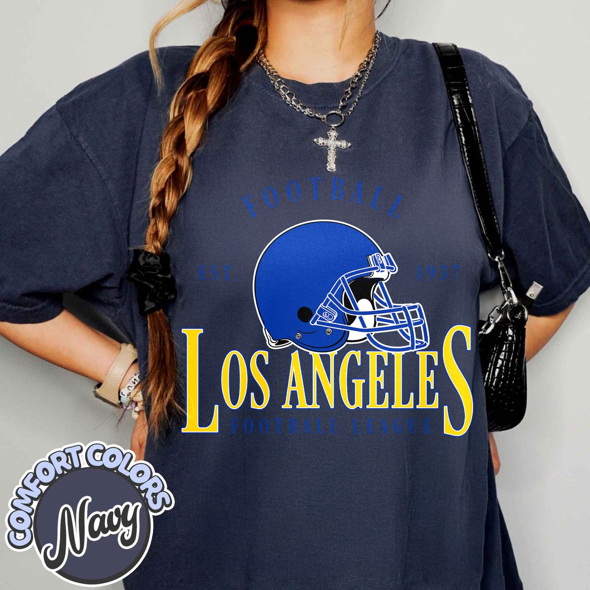 Unisex Los Angeles football vintage t-shirt for men and women