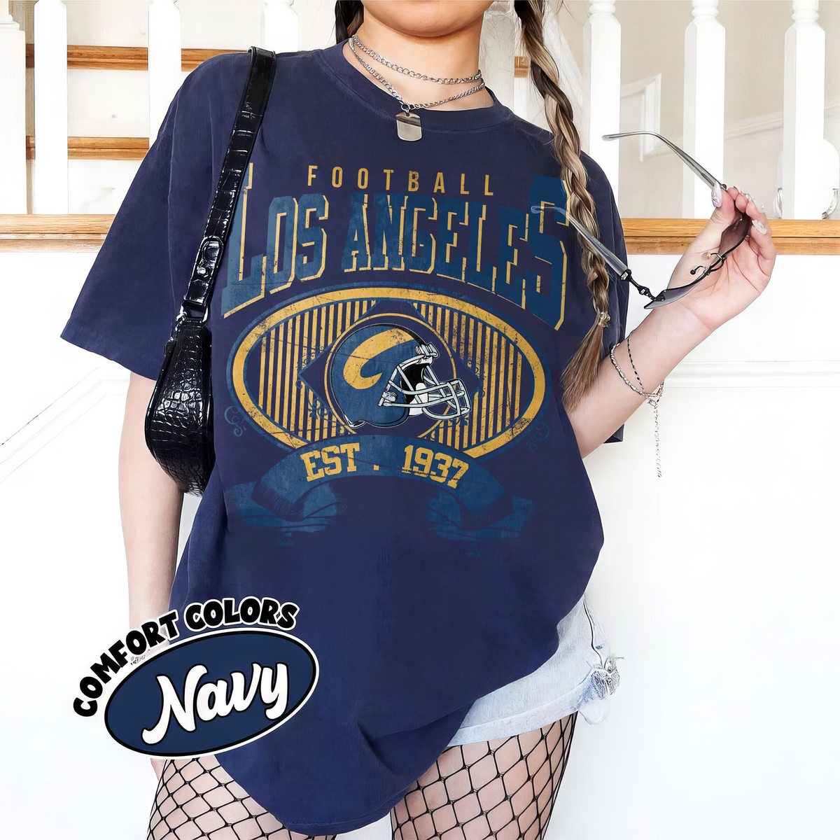 Unisex Los Angeles football vintage t-shirt for men and women