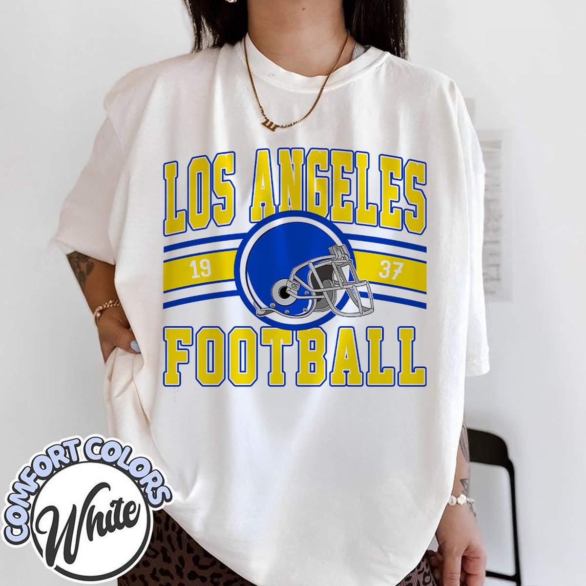 Unisex Los Angeles football vintage t-shirt for men and women