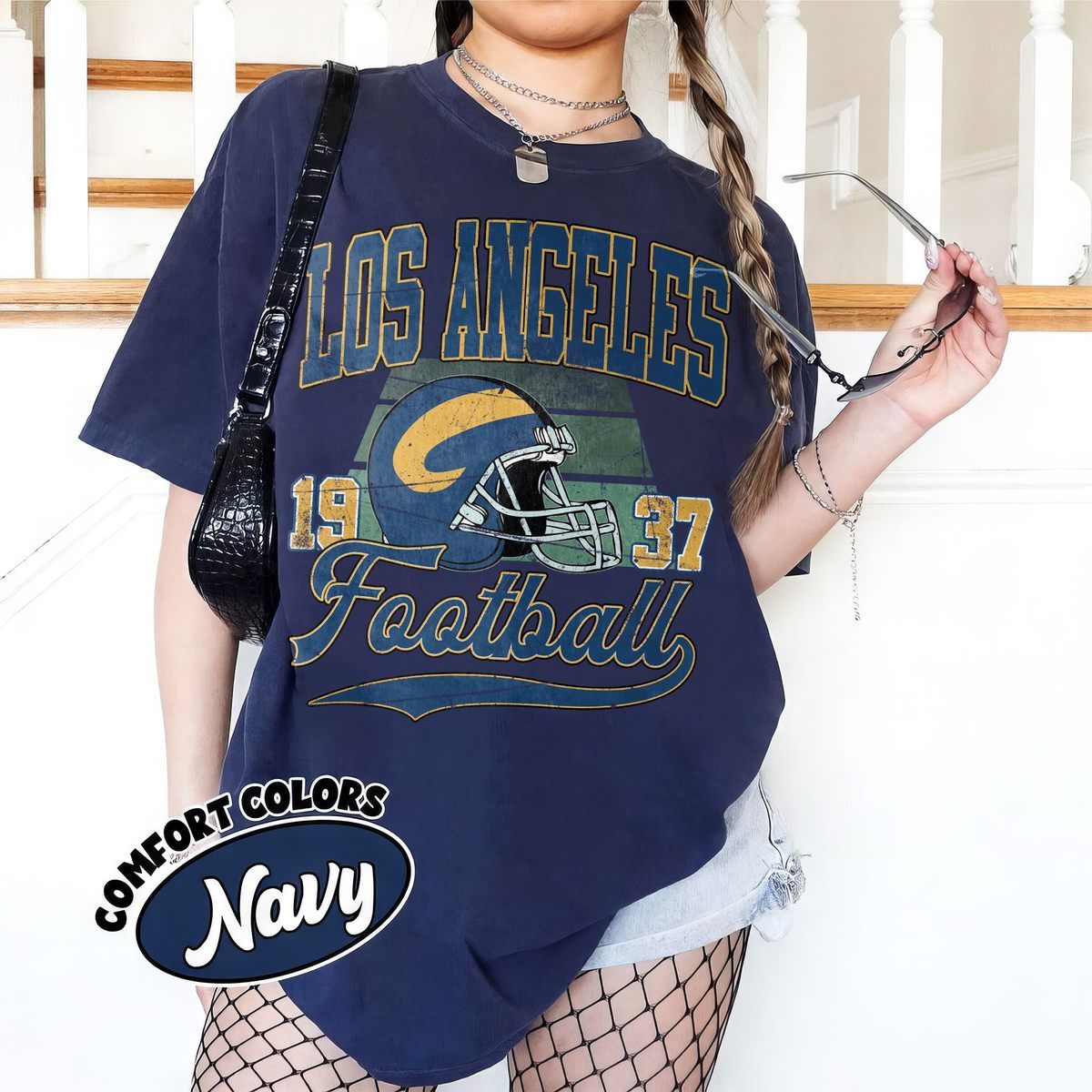 Unisex Los Angeles football vintage t-shirt for men and women