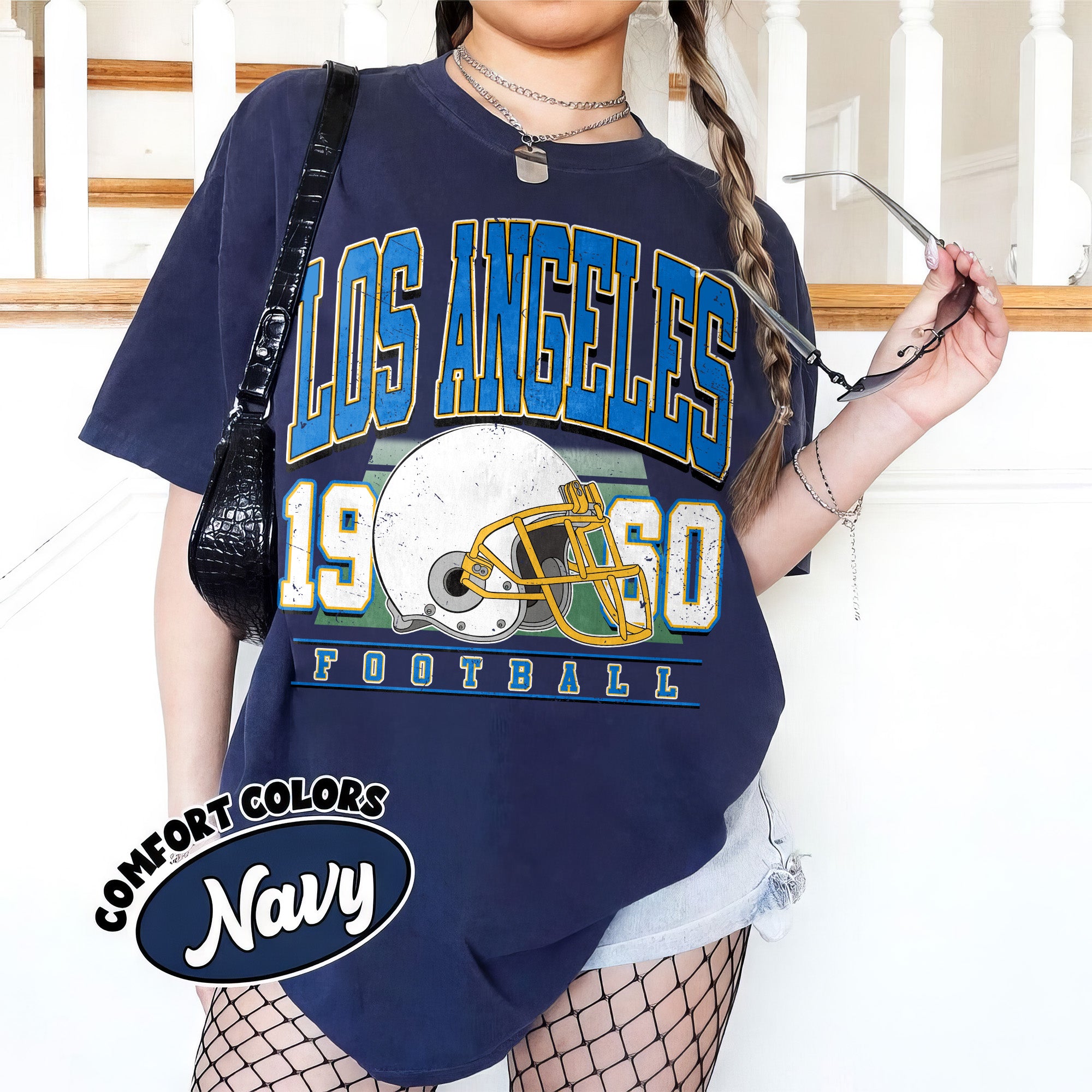 Unisex Los Angeles football vintage t-shirt for men and women