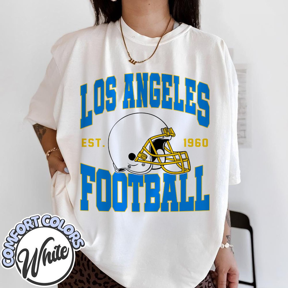 Unisex Los Angeles football vintage t-shirt for men and women