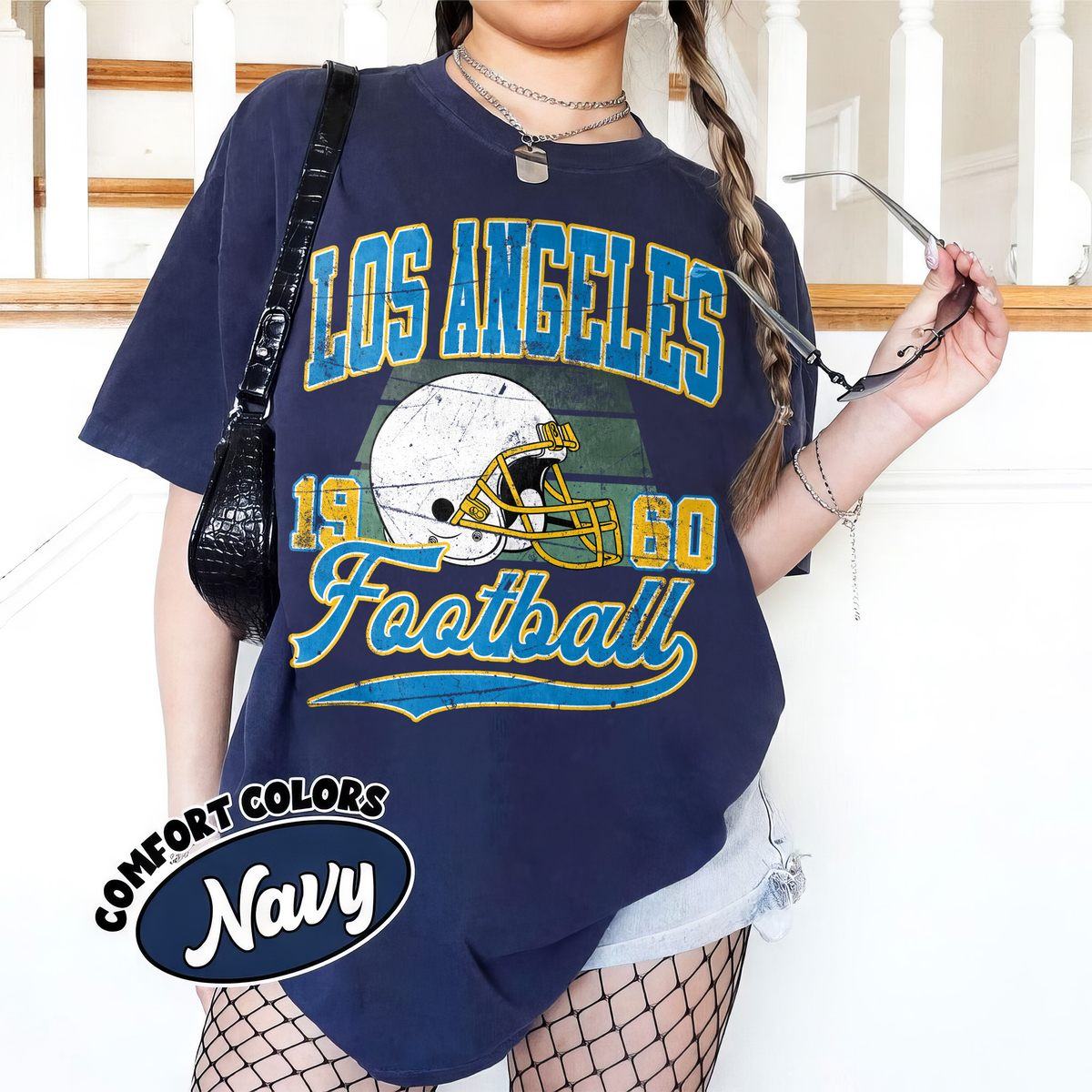 Unisex Los Angeles football vintage t-shirt for men and women