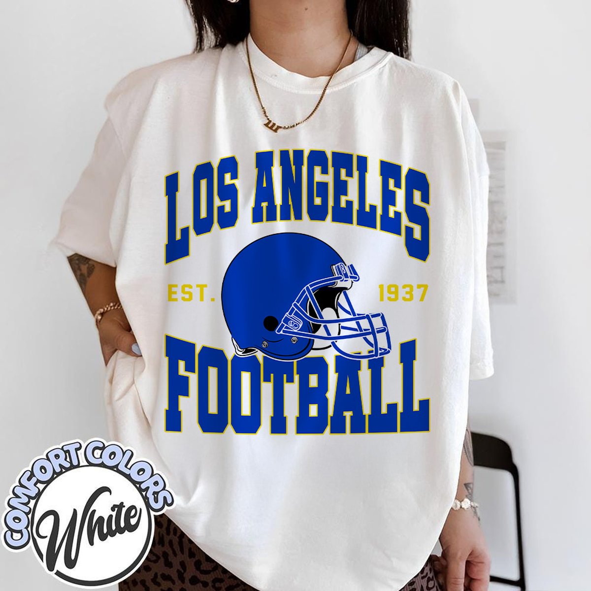 Unisex Los Angeles football vintage t-shirt for men and women