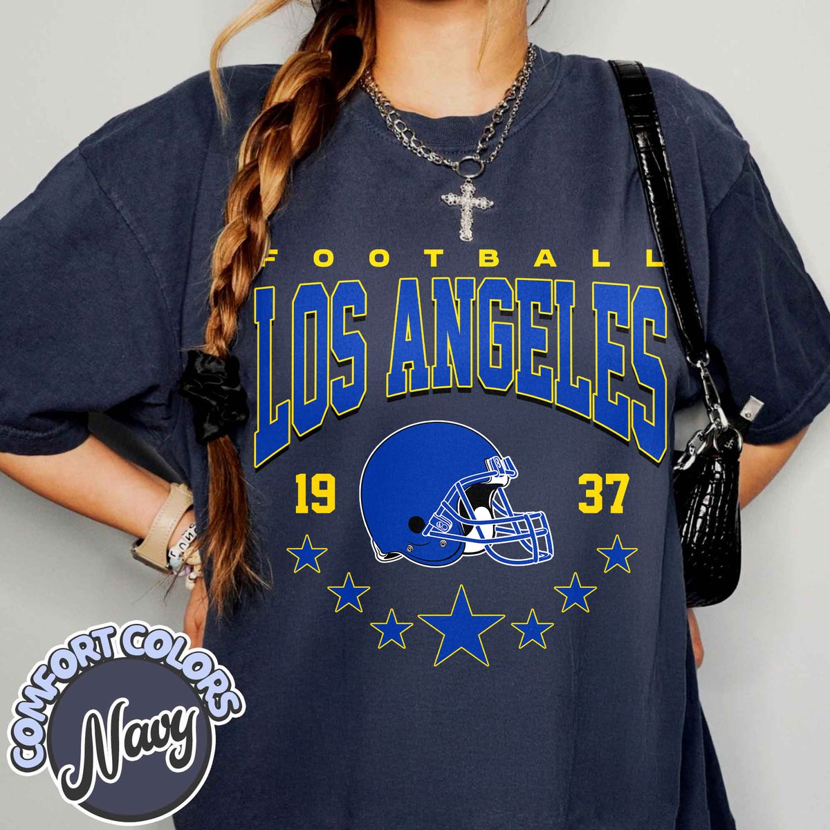 Unisex Los Angeles football vintage t-shirt for men and women