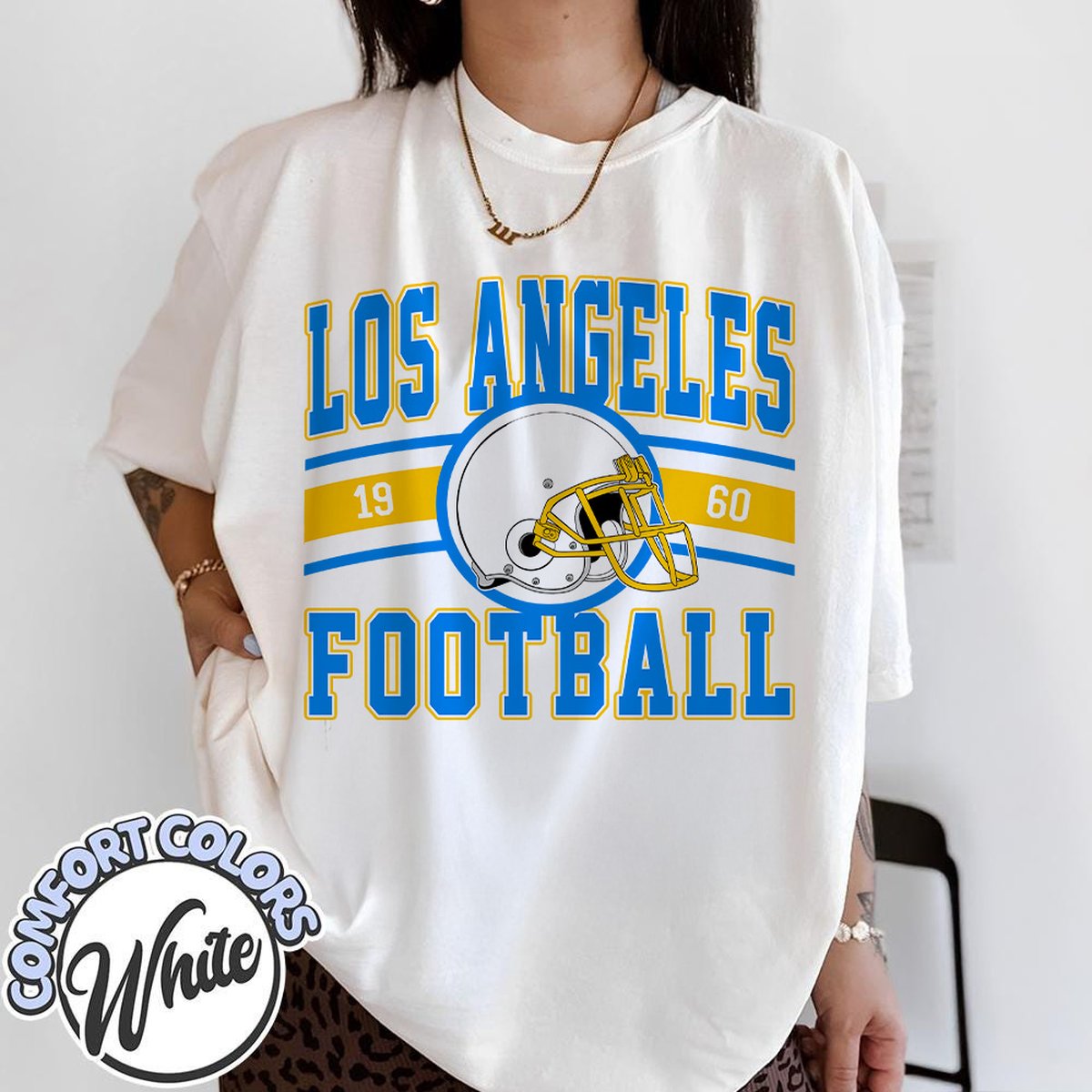 Unisex Los Angeles football vintage t-shirt for men and women