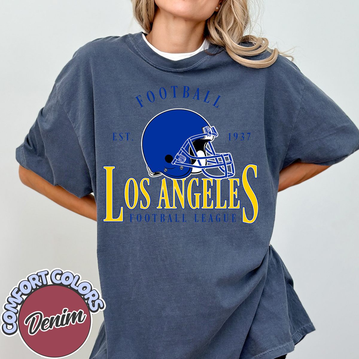 Unisex Los Angeles football vintage t-shirt for men and women