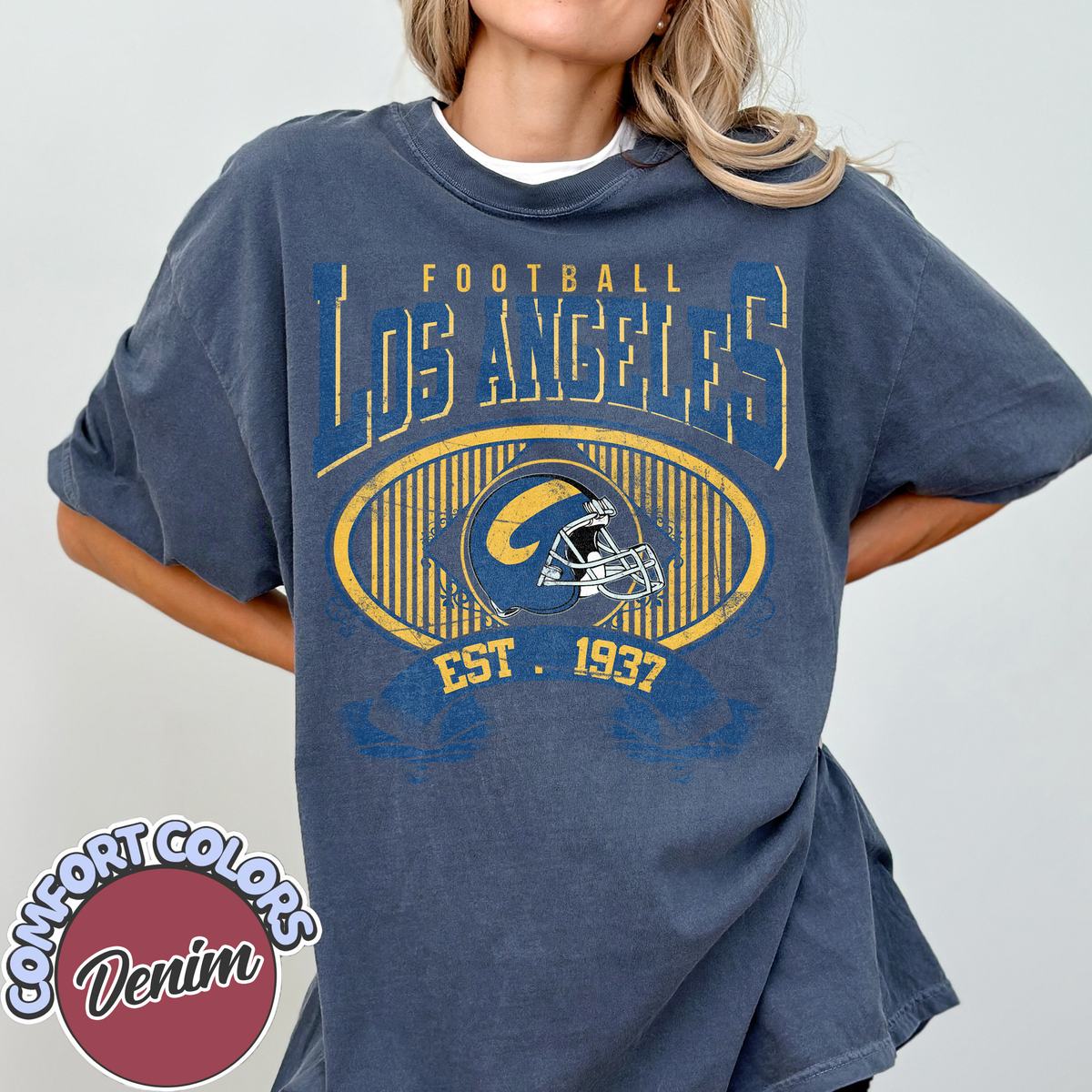 Unisex Los Angeles football vintage t-shirt for men and women