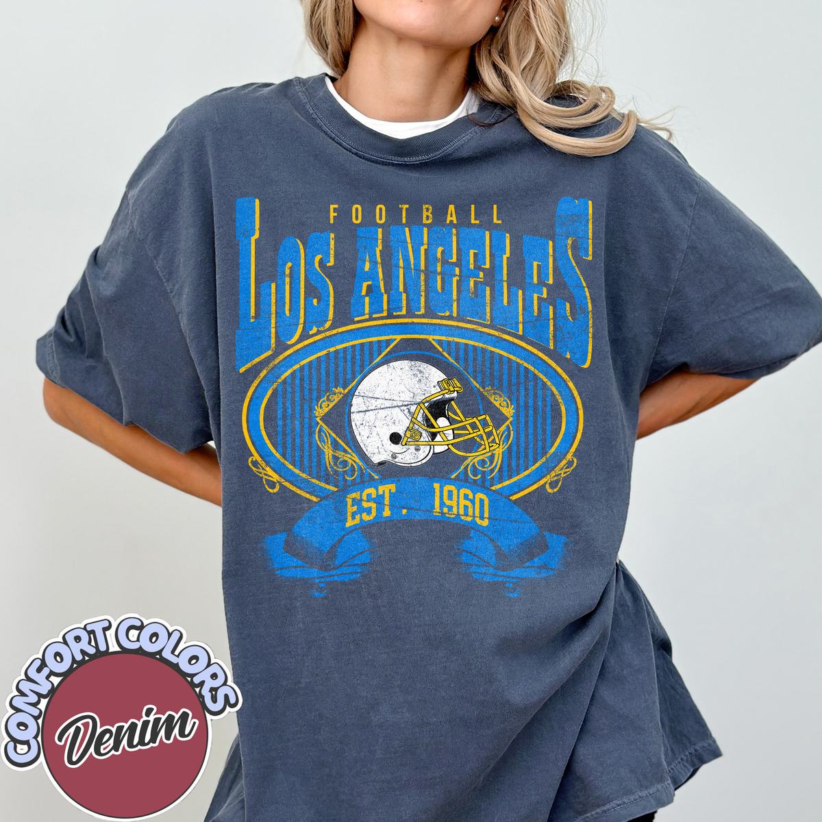 Unisex Los Angeles football vintage t-shirt for men and women