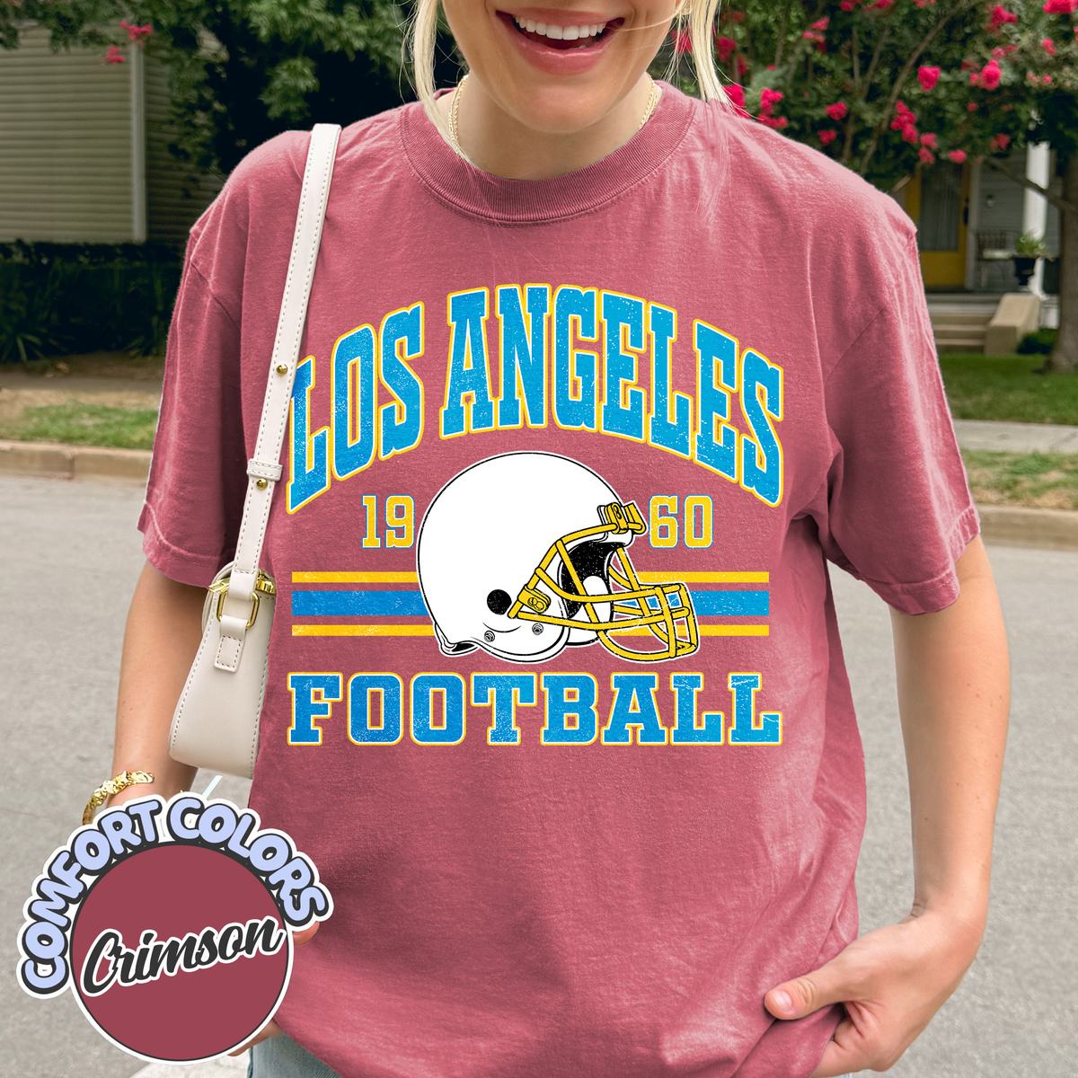 Unisex Los Angeles football vintage t-shirt for men and women
