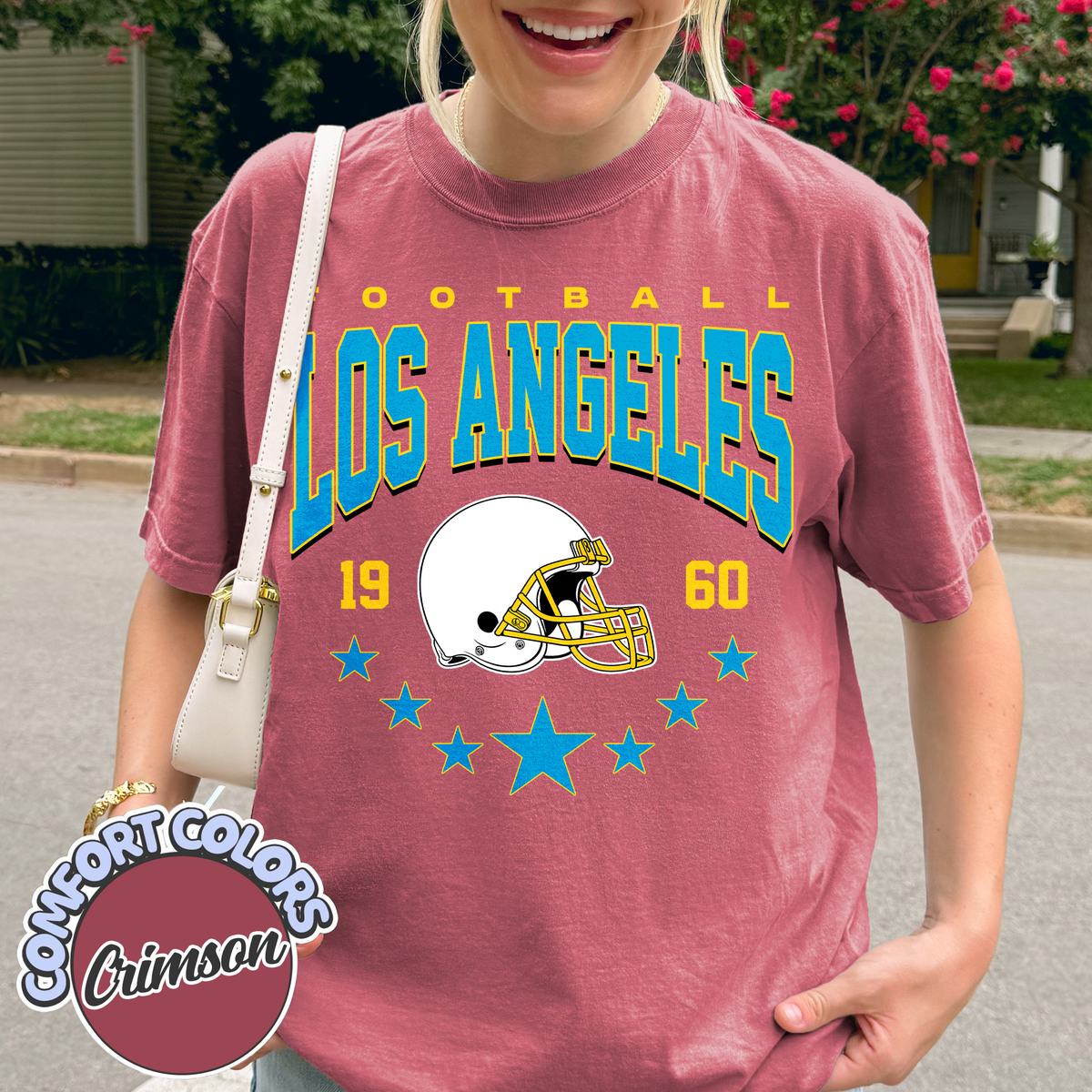 Unisex Los Angeles football vintage t-shirt for men and women