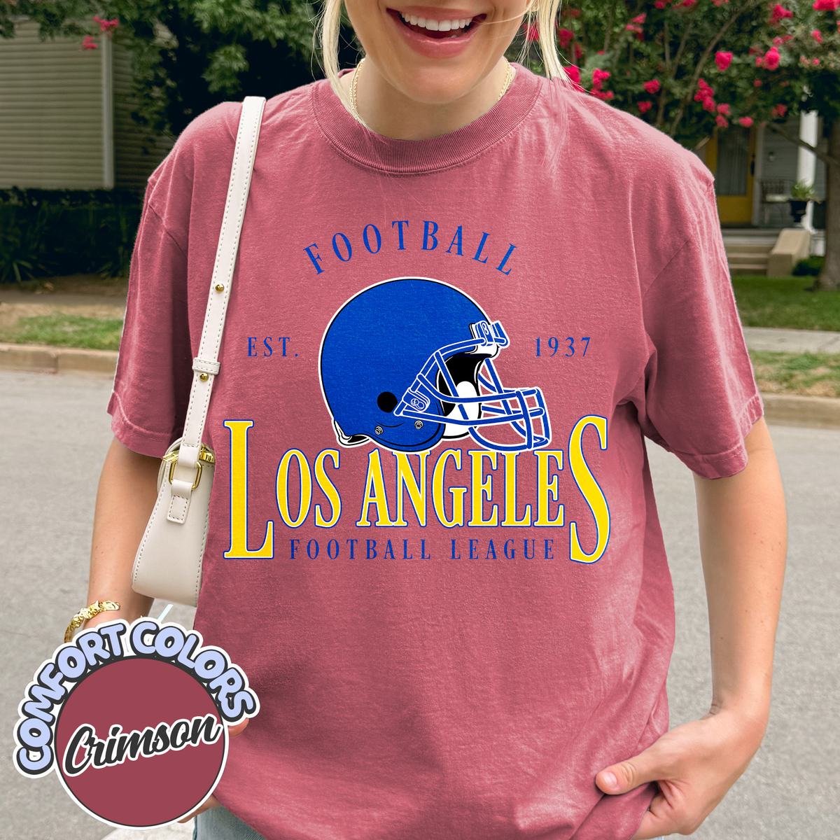 Unisex Los Angeles football vintage t-shirt for men and women
