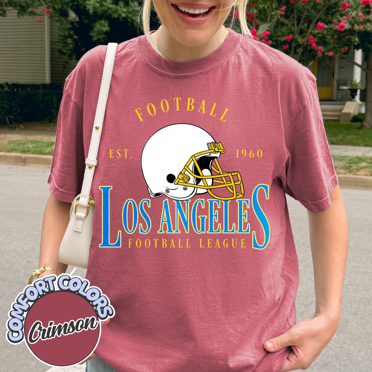 Unisex Los Angeles football vintage t-shirt for men and women