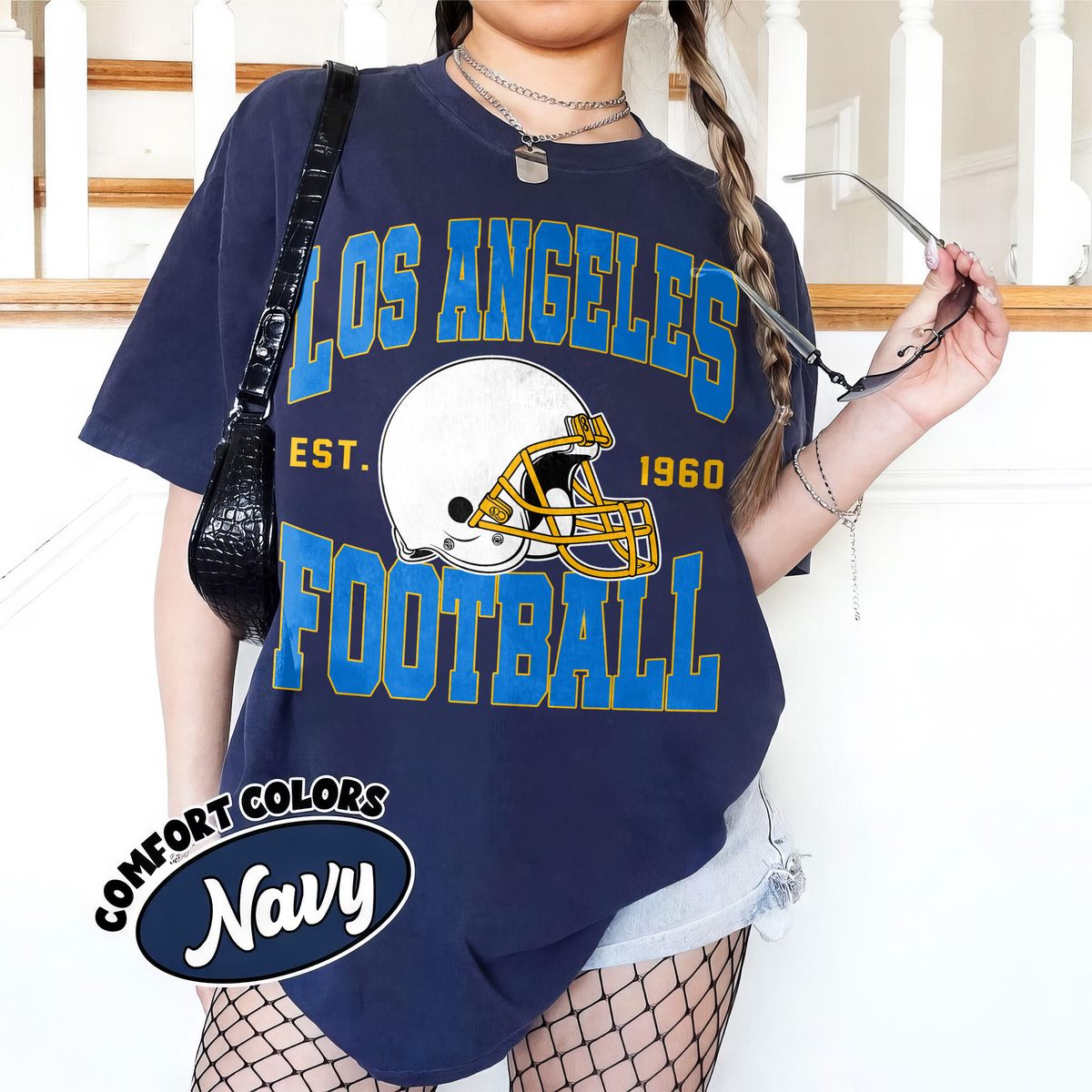 Unisex Los Angeles football vintage t-shirt for men and women