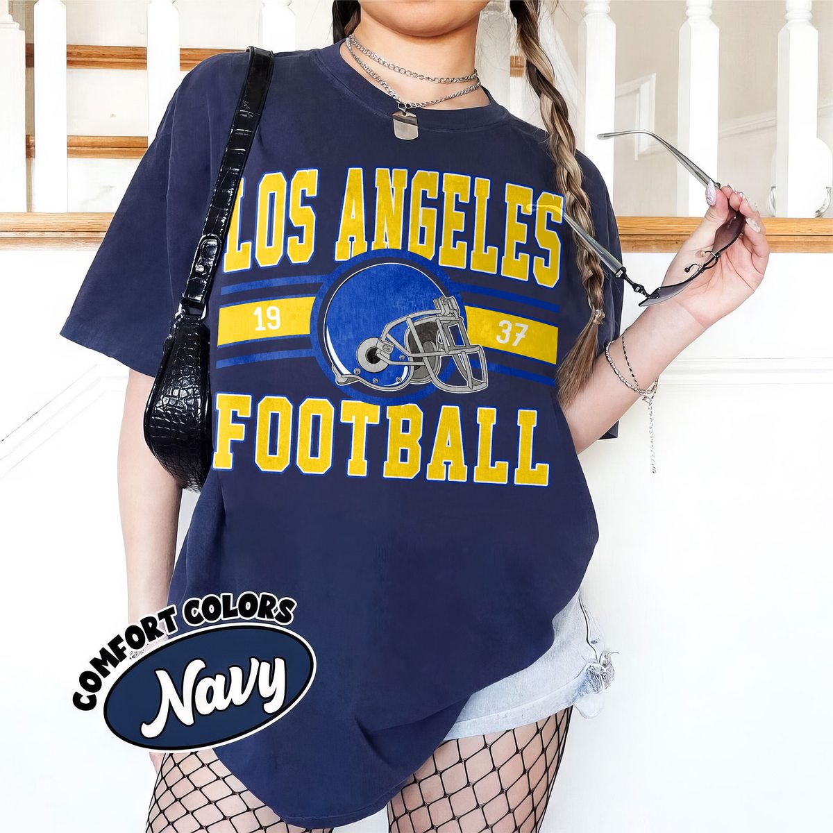Unisex Los Angeles football vintage t-shirt for men and women