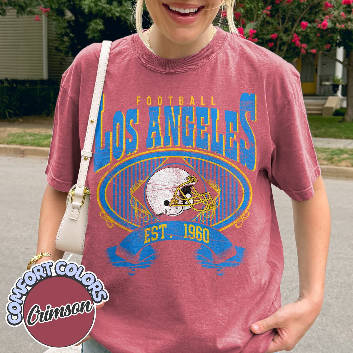 Unisex Los Angeles football vintage t-shirt for men and women
