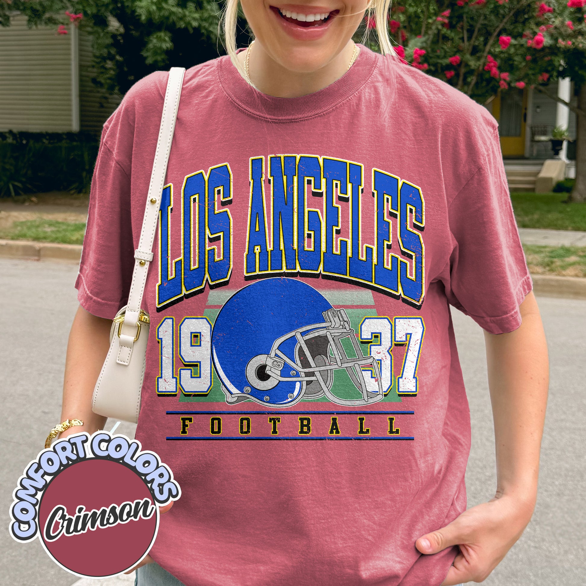Unisex Los Angeles football vintage t-shirt for men and women