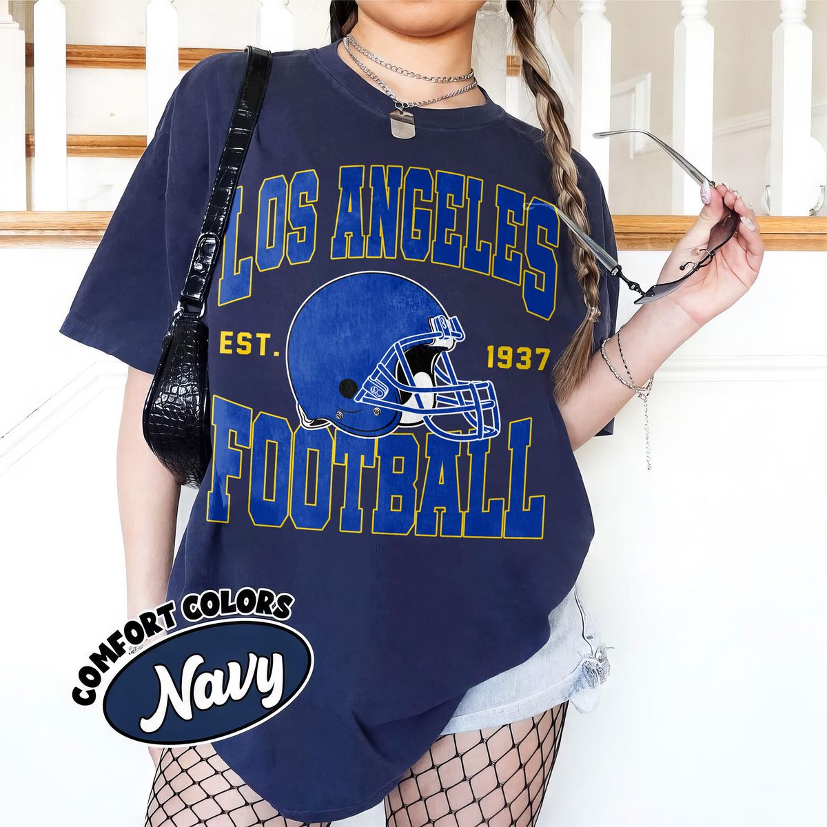 Unisex Los Angeles football vintage t-shirt for men and women