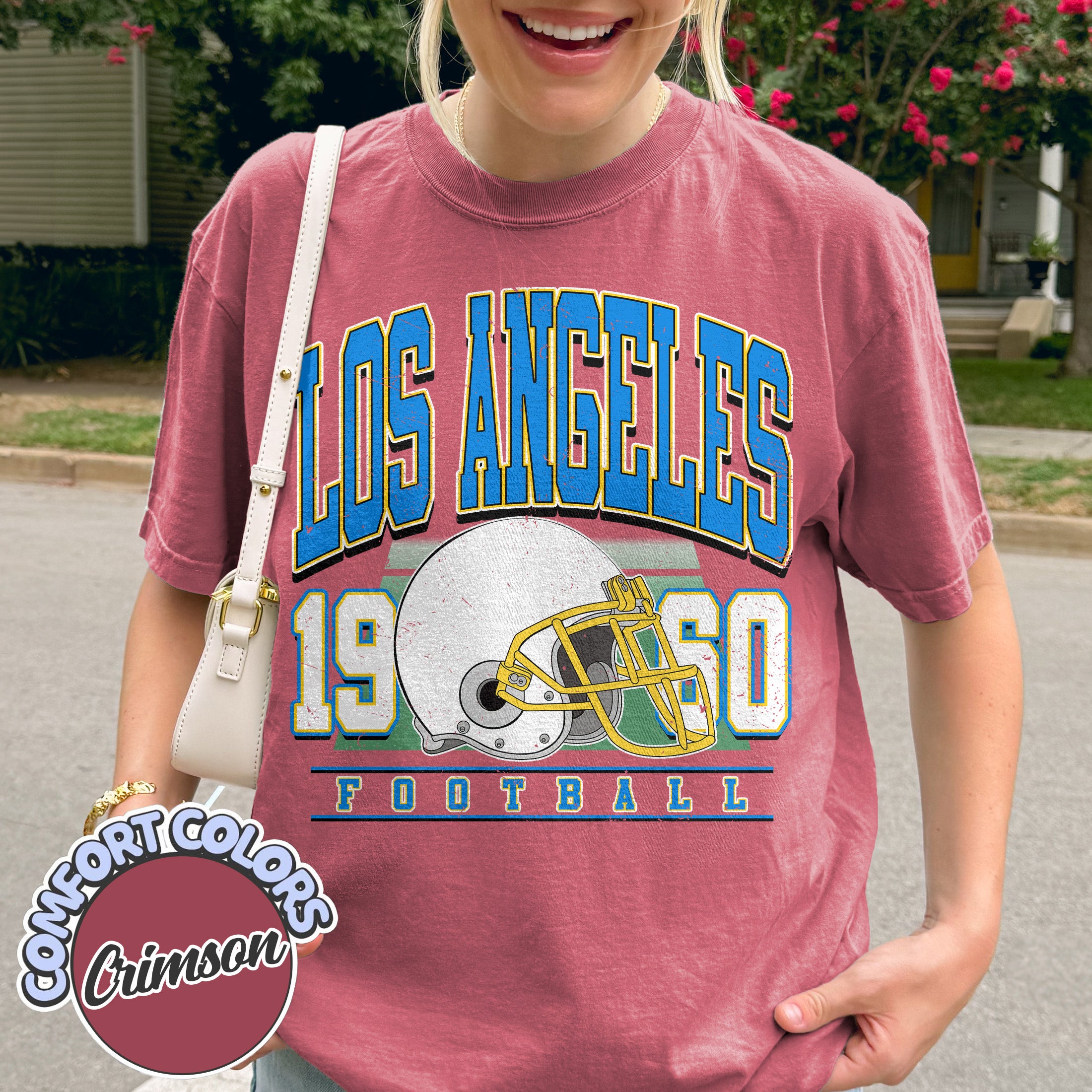 Unisex Los Angeles football vintage t-shirt for men and women