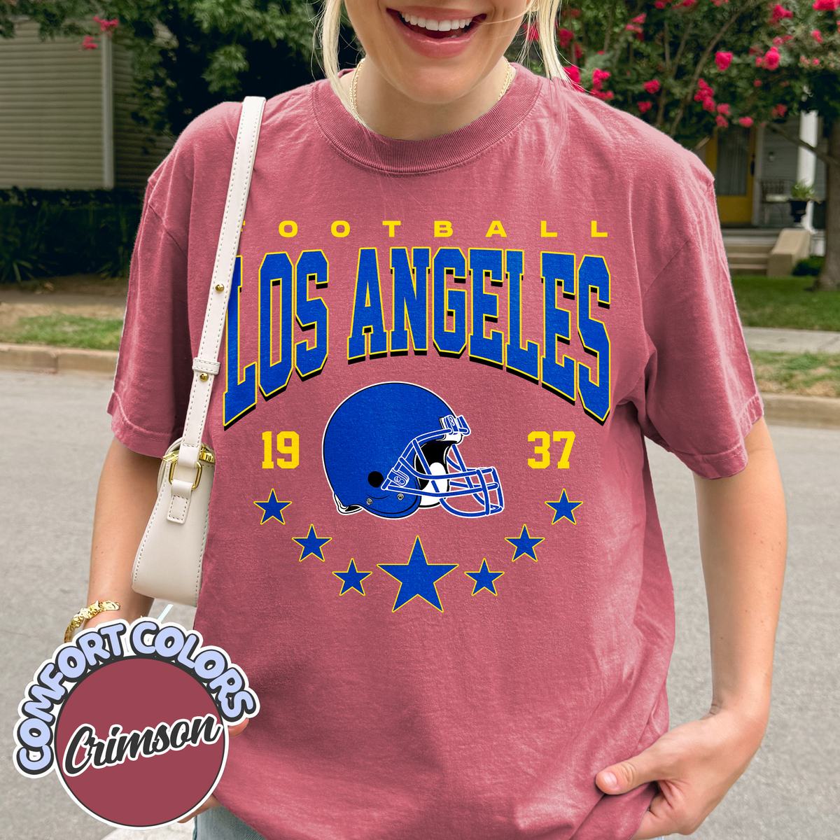 Unisex Los Angeles football vintage t-shirt for men and women