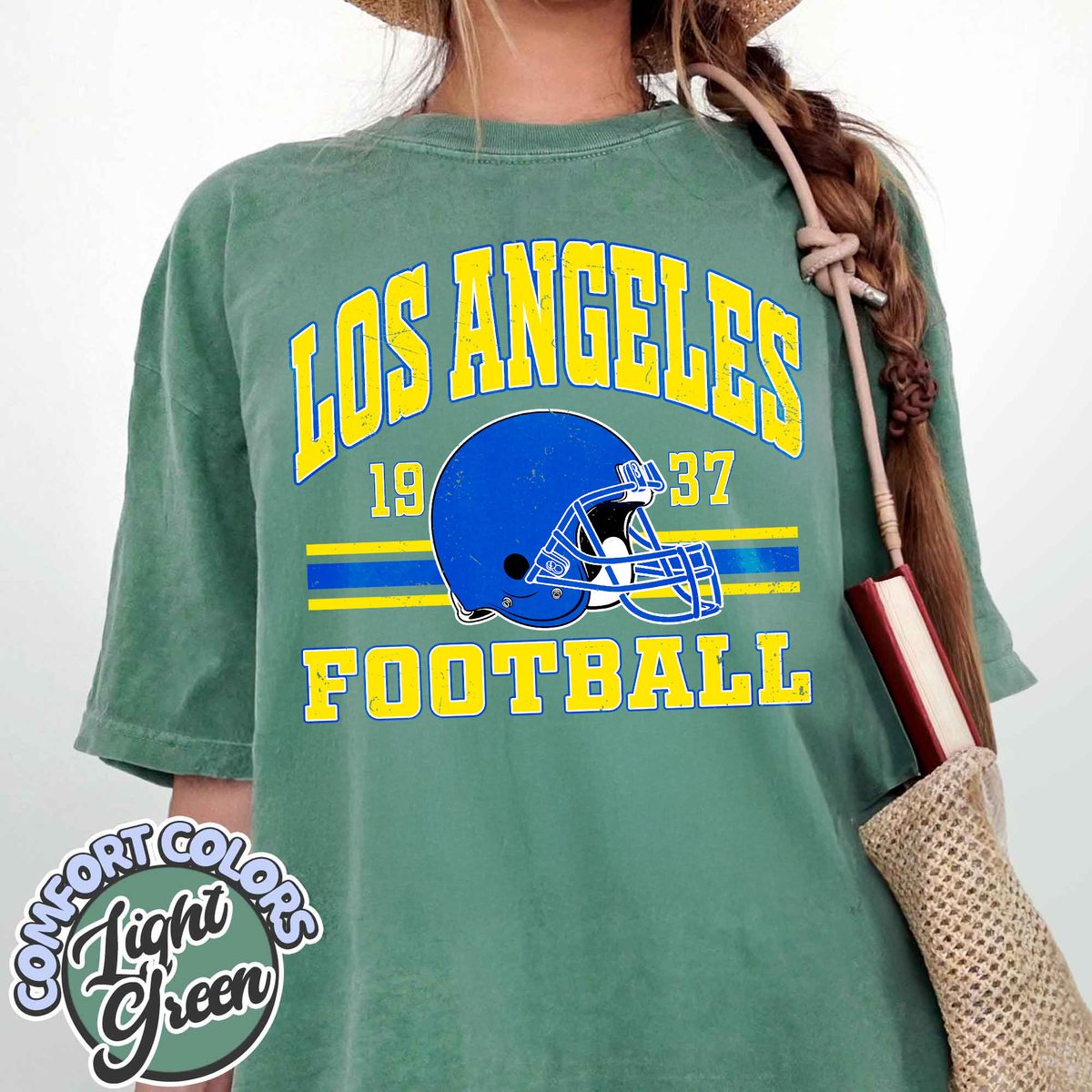 Unisex Los Angeles football vintage t-shirt for men and women
