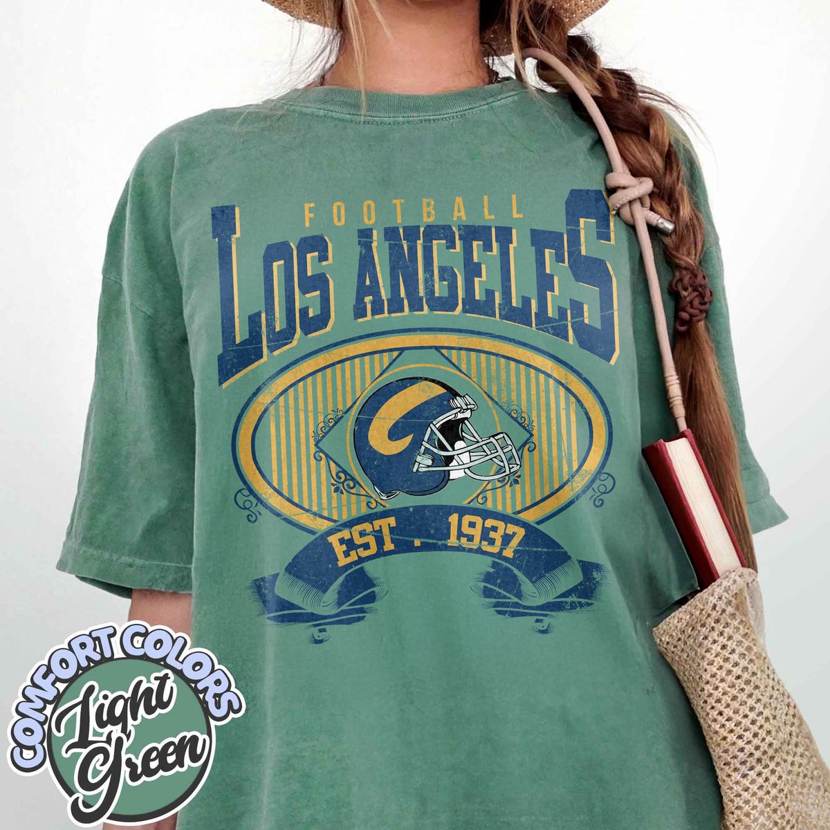 Unisex Los Angeles football vintage t-shirt for men and women