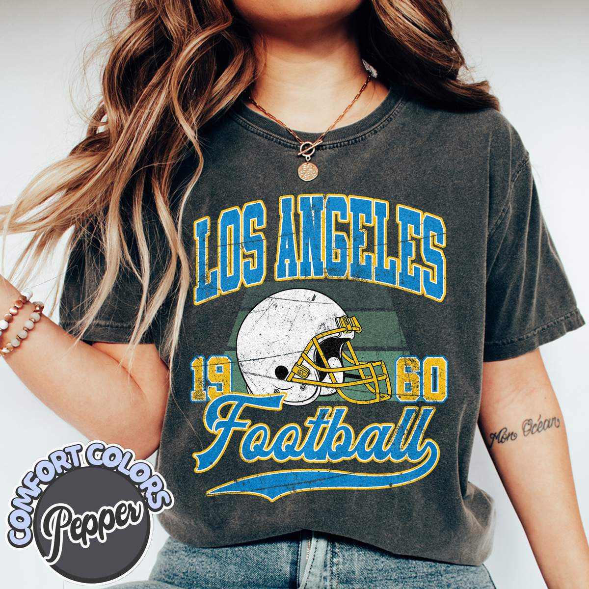 Unisex Los Angeles football vintage t-shirt for men and women