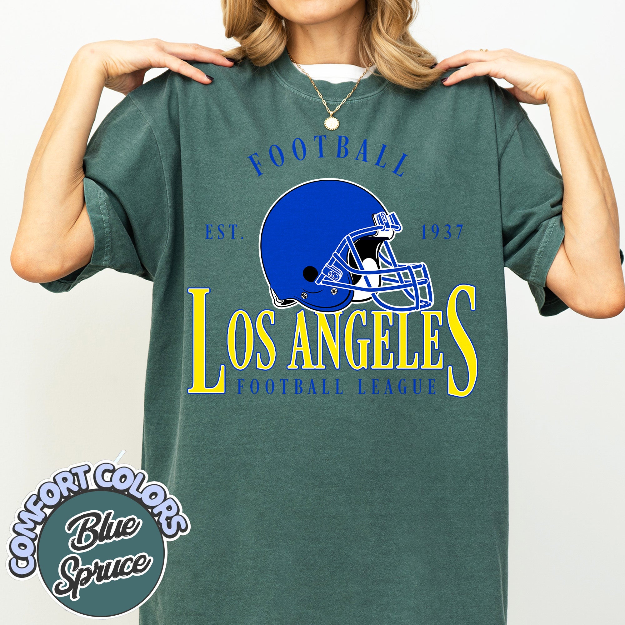 Unisex Los Angeles football vintage t-shirt for men and women