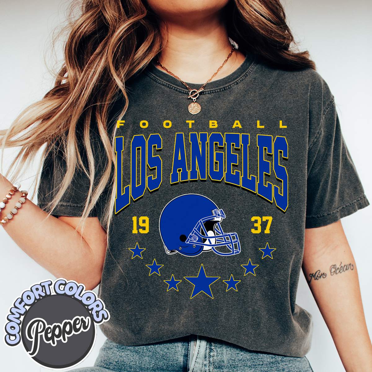 Unisex Los Angeles football vintage t-shirt for men and women
