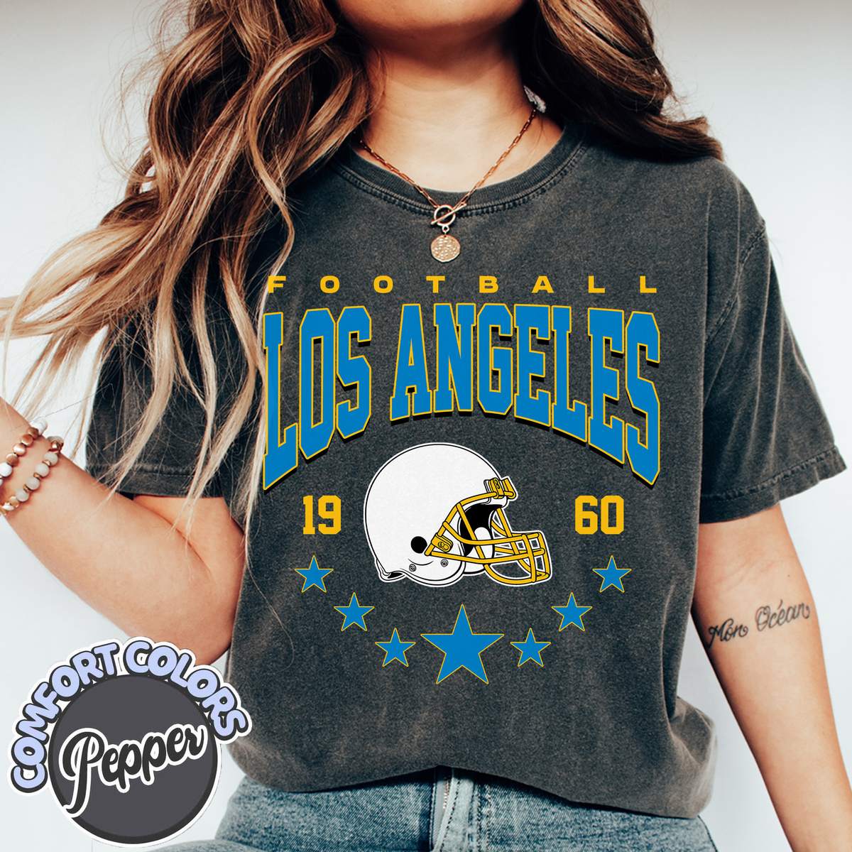 Unisex Los Angeles football vintage t-shirt for men and women