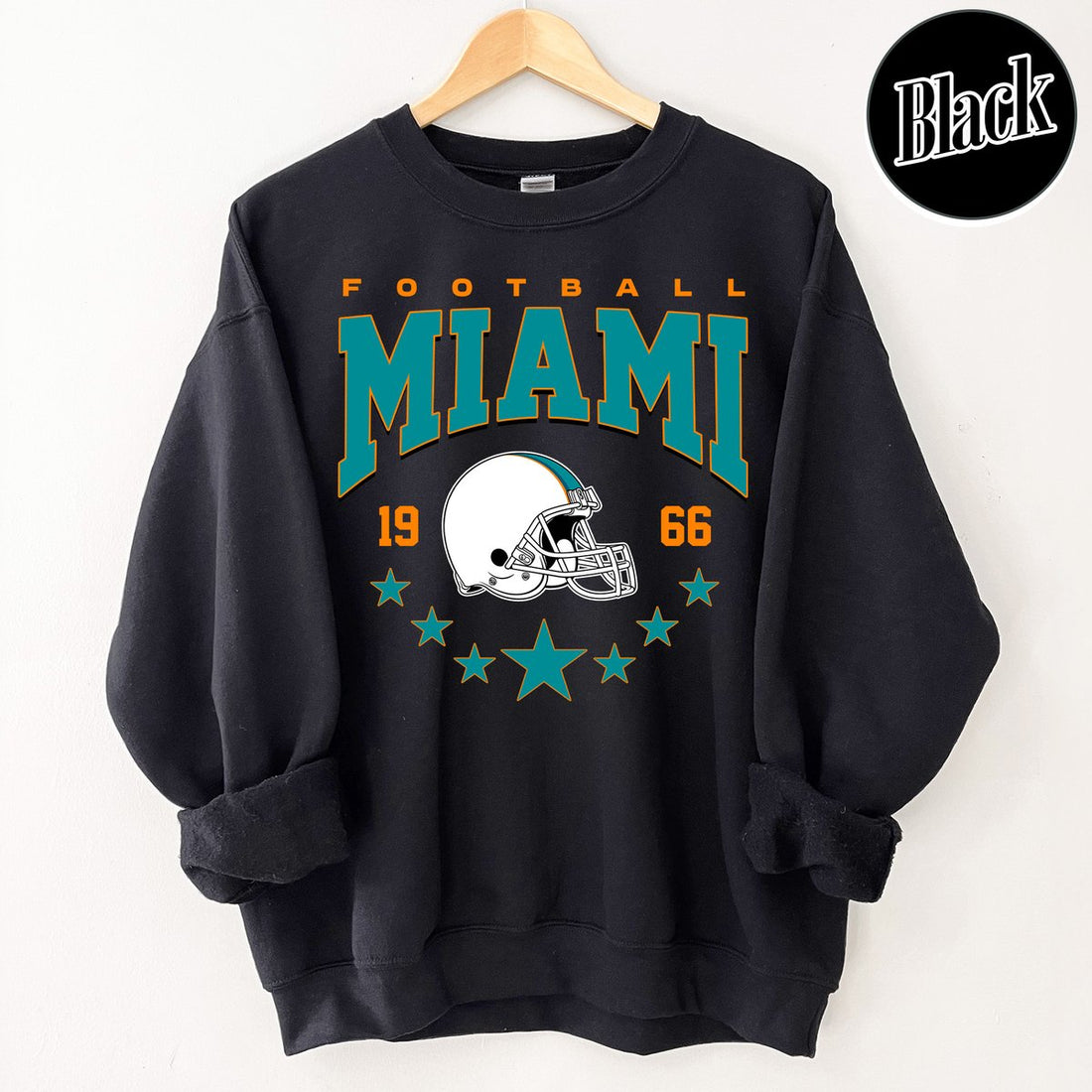 Unisex Miami football vintage crewneck sweatshirt for men and women