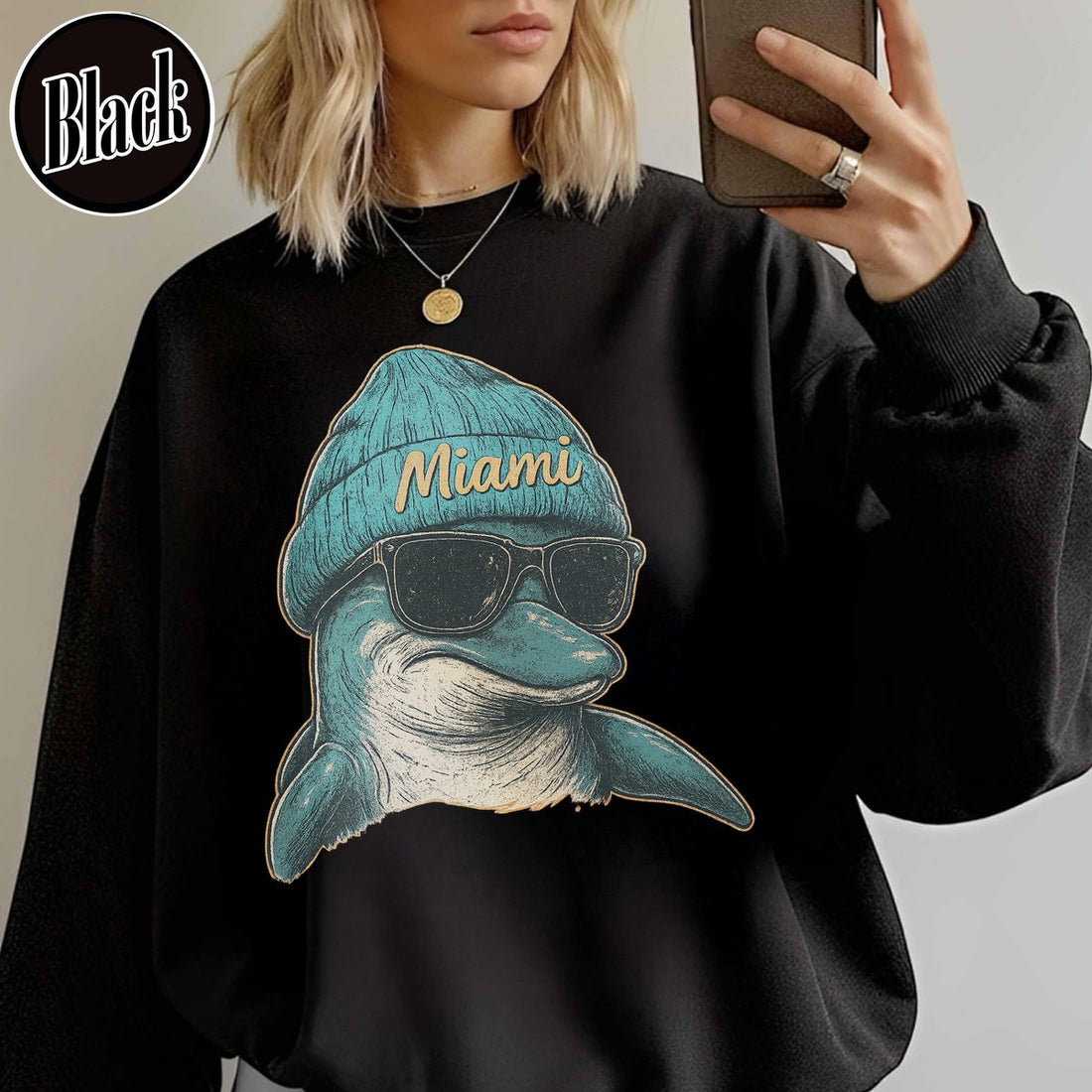 Unisex Miami football vintage crewneck sweatshirt for men and women