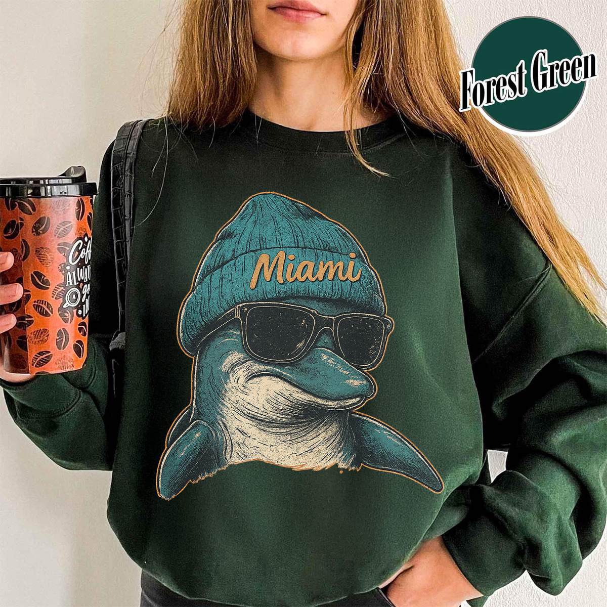 Unisex Miami football vintage crewneck sweatshirt for men and women