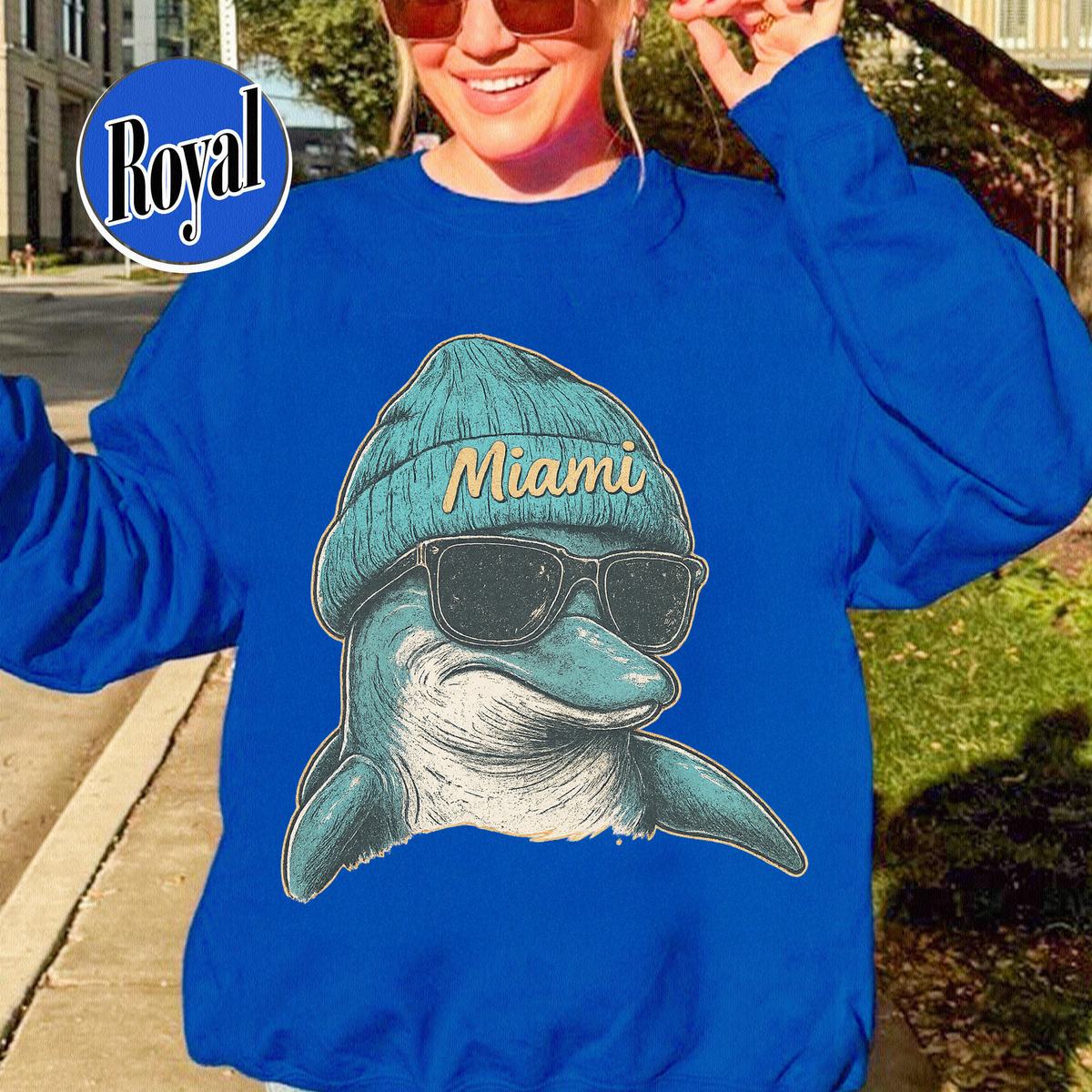 Unisex Miami football vintage crewneck sweatshirt for men and women