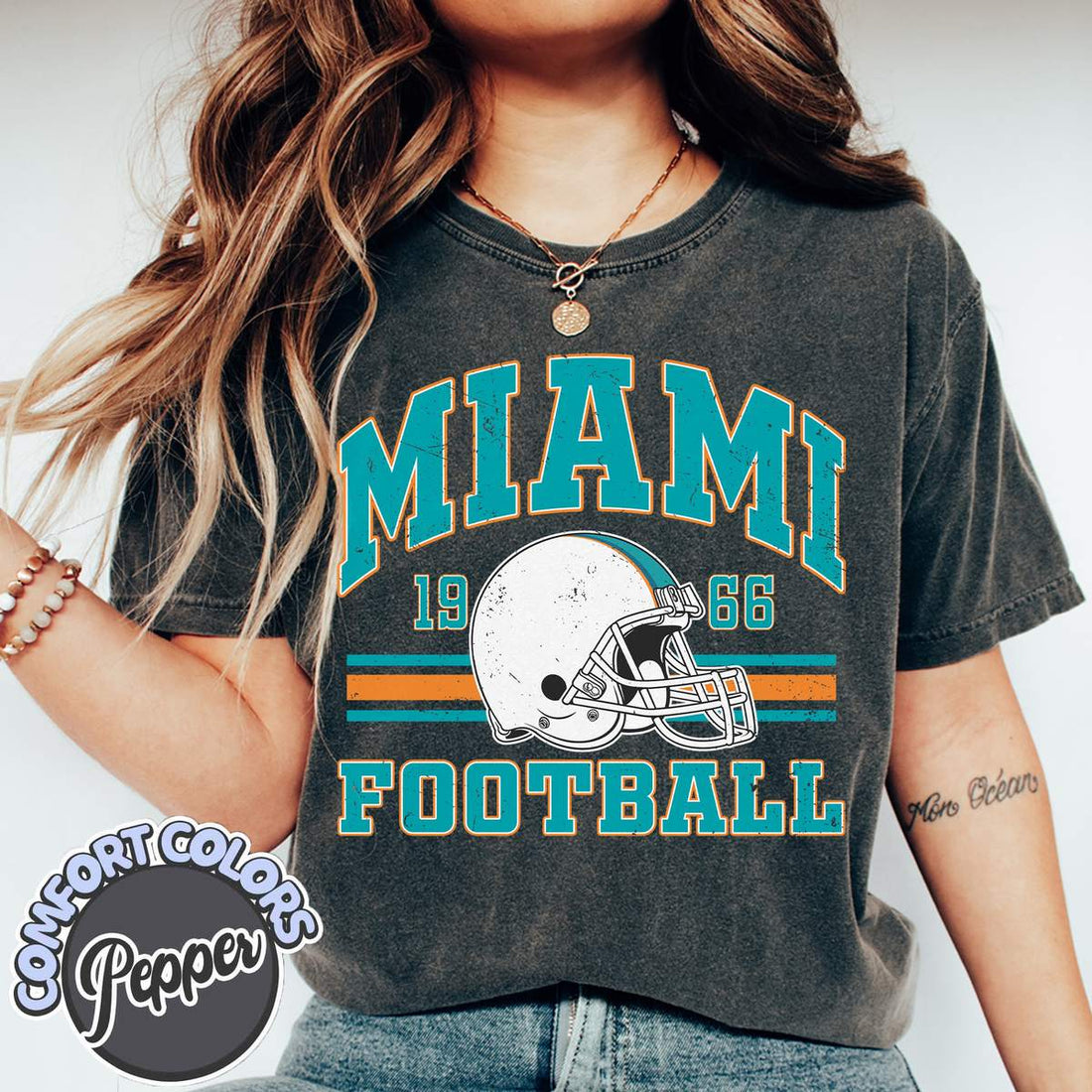 Unisex Miami football vintage t-shirt for men and women