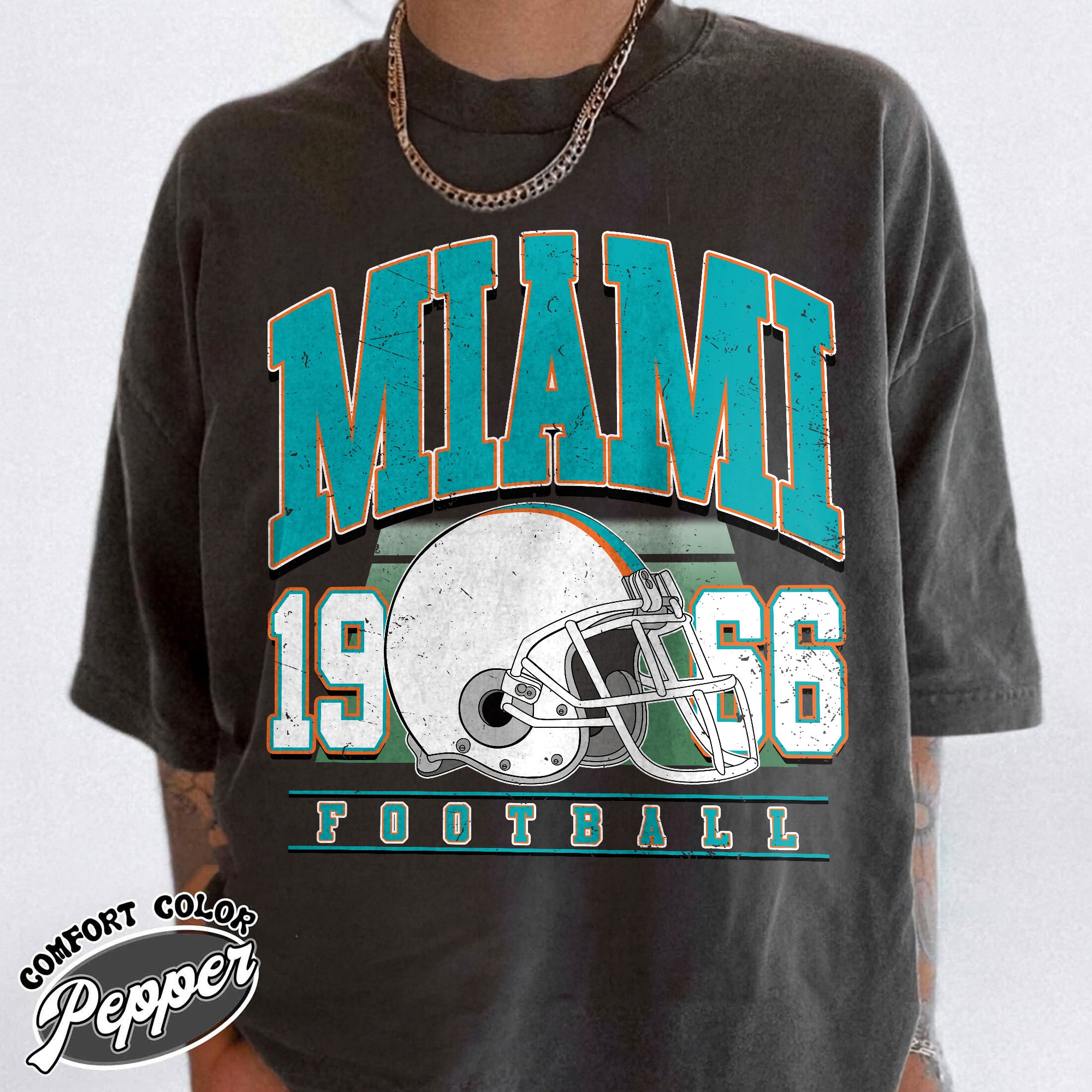 Unisex Miami football vintage t-shirt for men and women