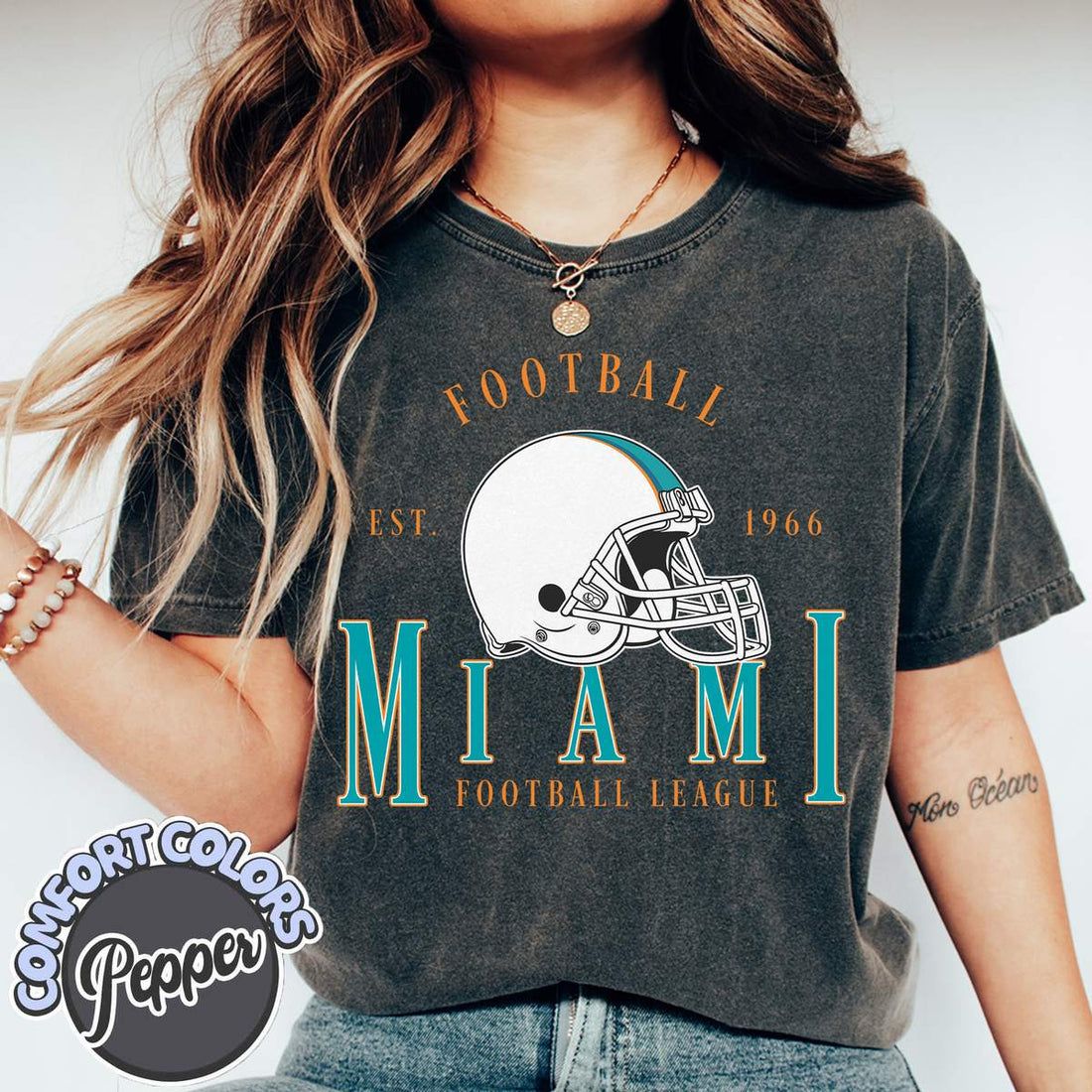 Unisex Miami football vintage t-shirt for men and women