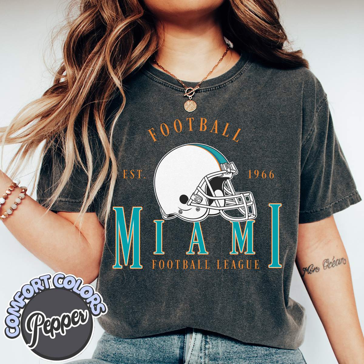 Unisex Miami football vintage t-shirt for men and women