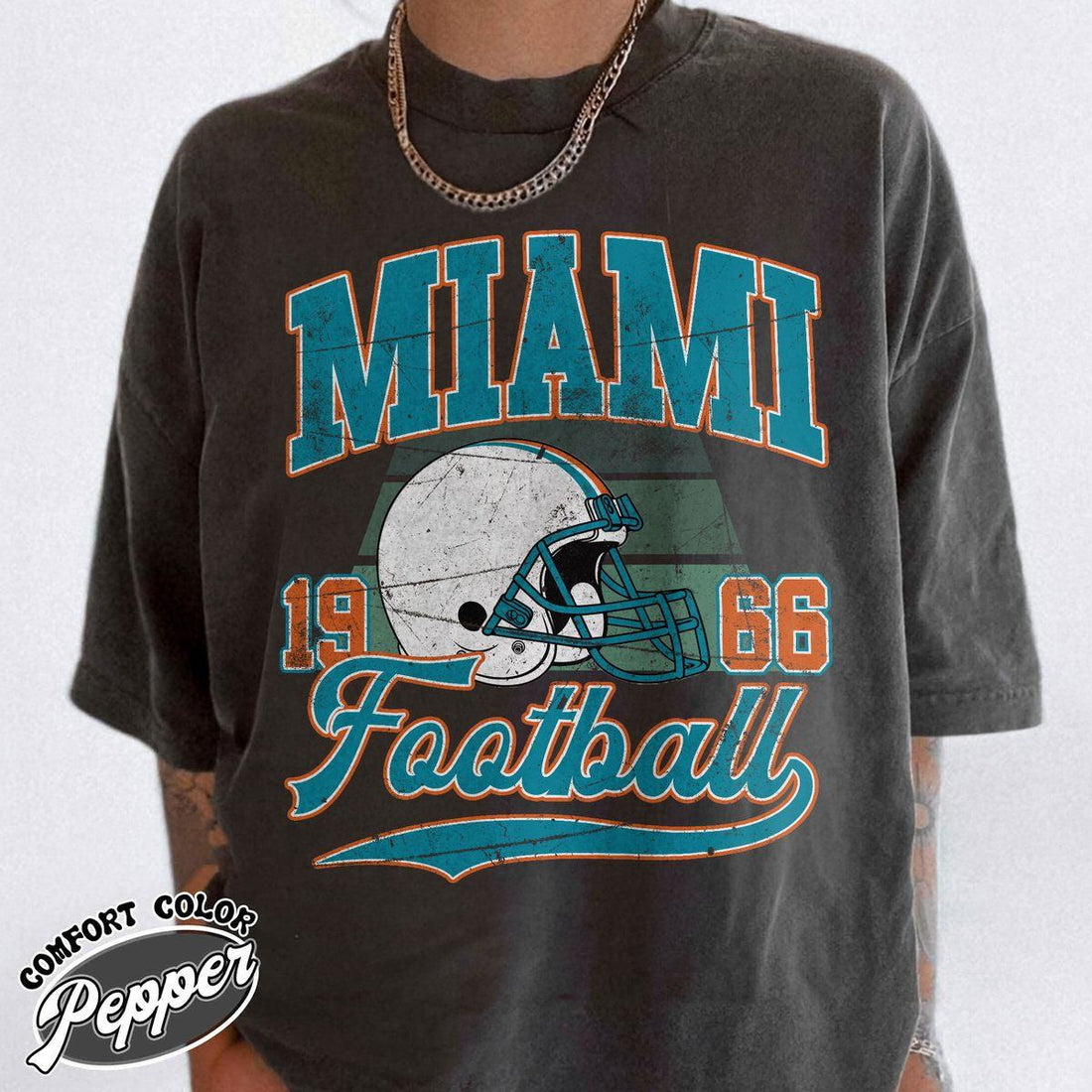 Unisex Miami football vintage t-shirt for men and women