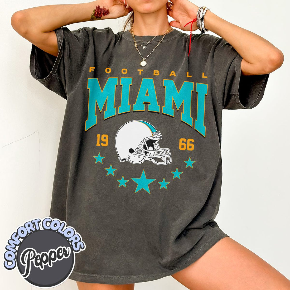 Unisex Miami football vintage t-shirt for men and women