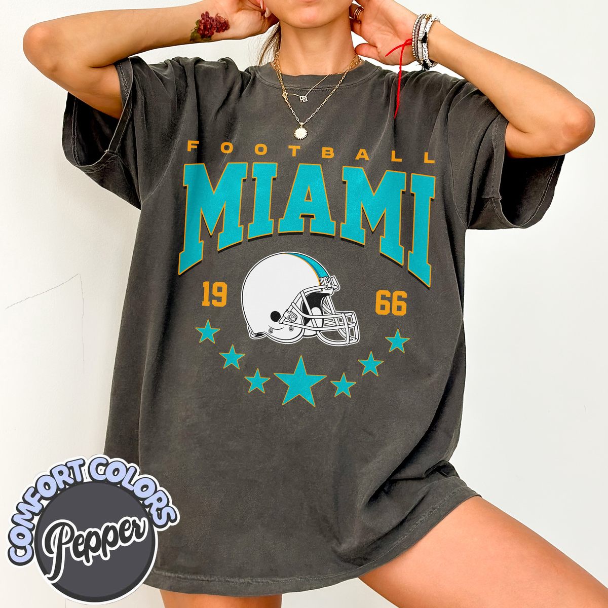 Unisex Miami football vintage t-shirt for men and women