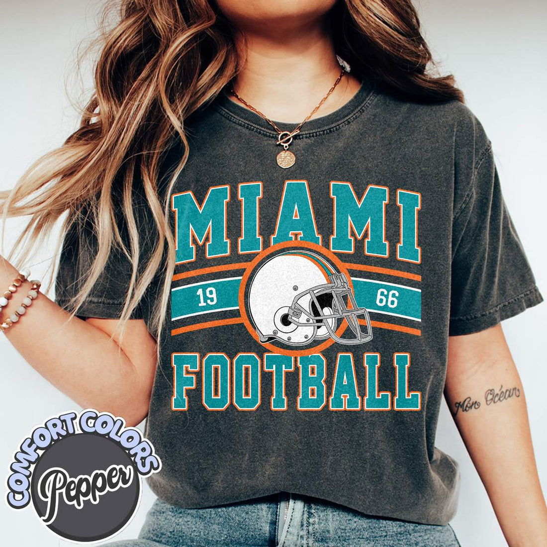 Unisex Miami football vintage t-shirt for men and women