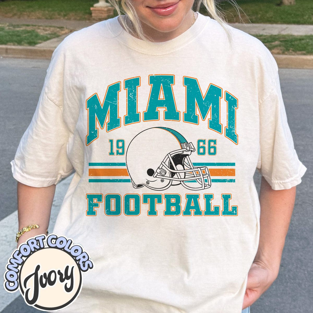 Unisex Miami football vintage t-shirt for men and women