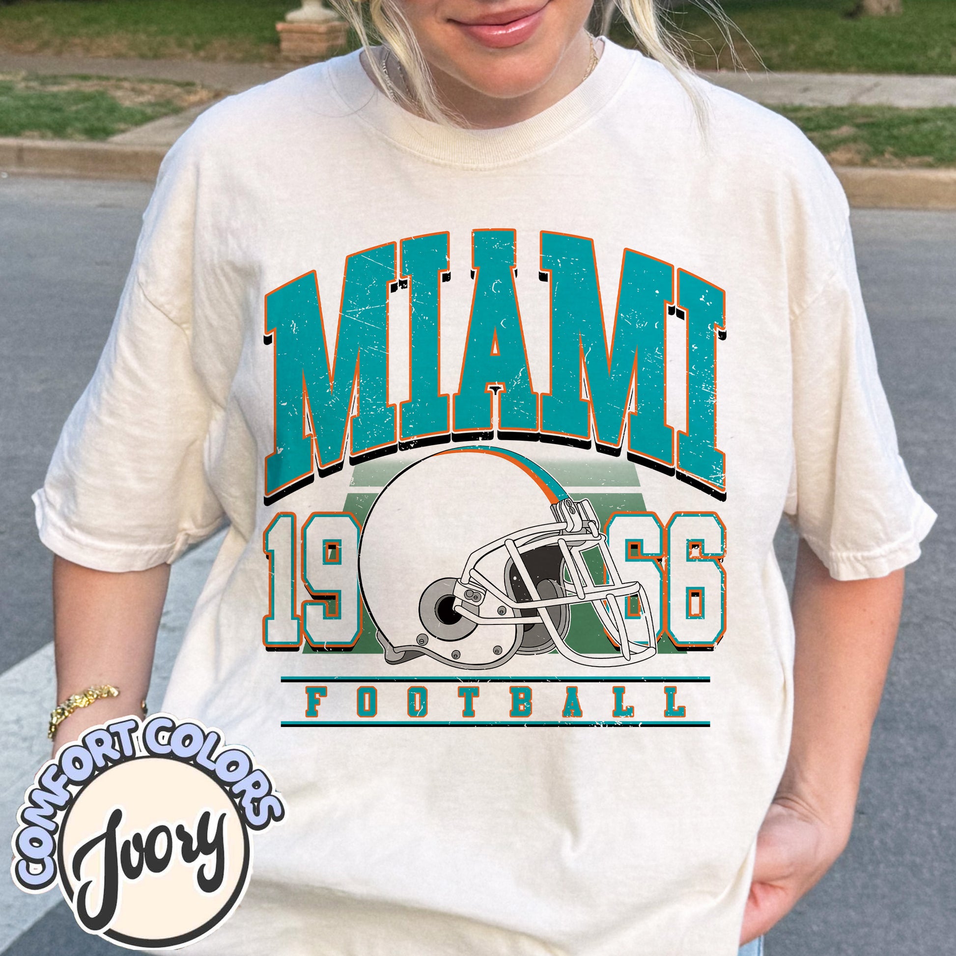 Unisex Miami football vintage t-shirt for men and women