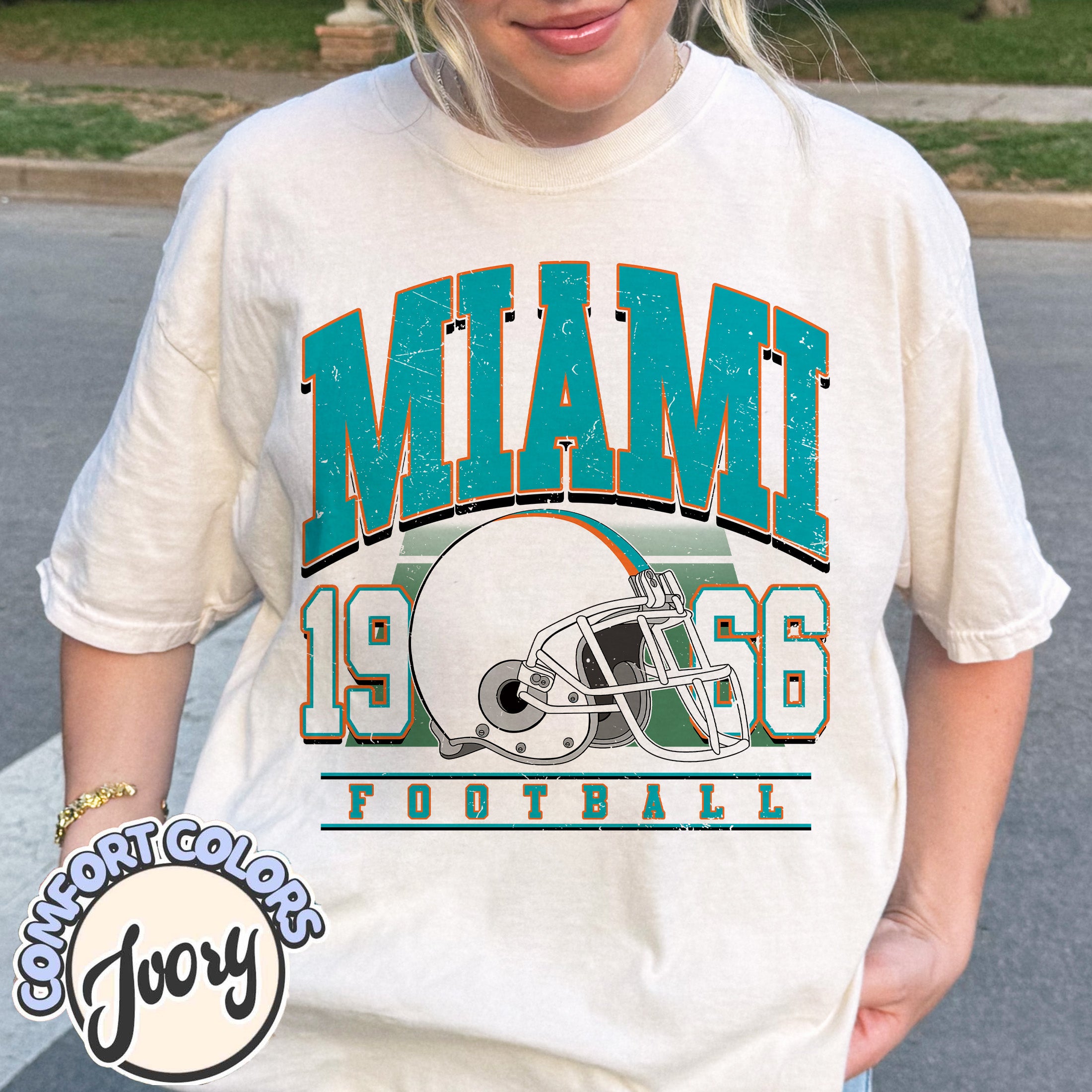 Unisex Miami football vintage t-shirt for men and women