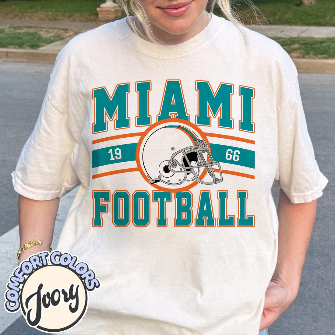 Unisex Miami football vintage t-shirt for men and women