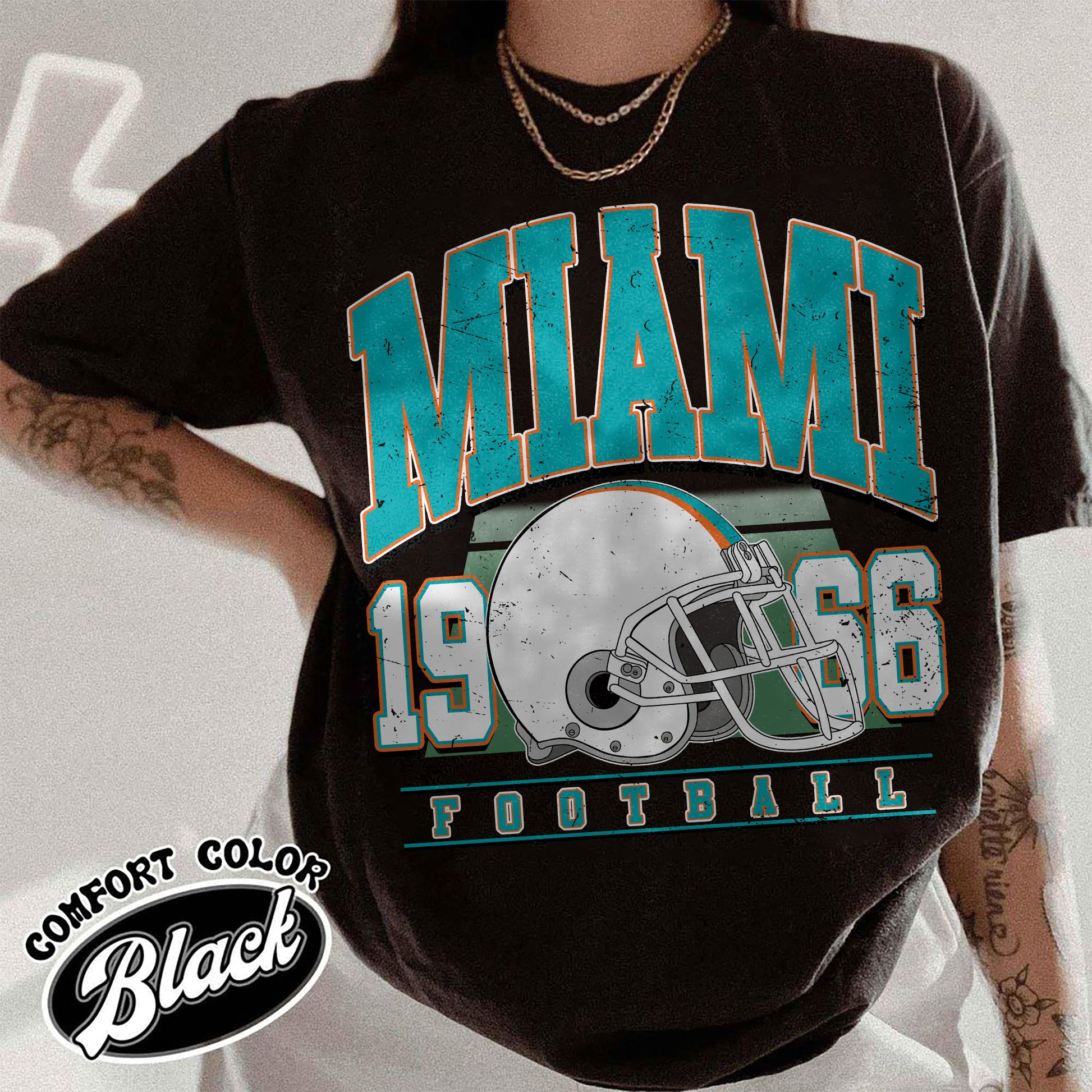 Unisex Miami football vintage t-shirt for men and women