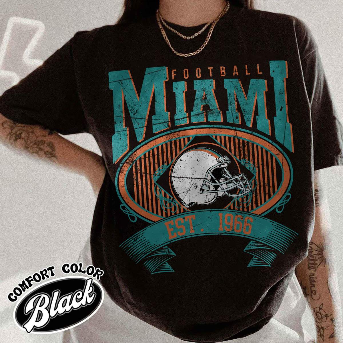 Unisex Miami football vintage t-shirt for men and women